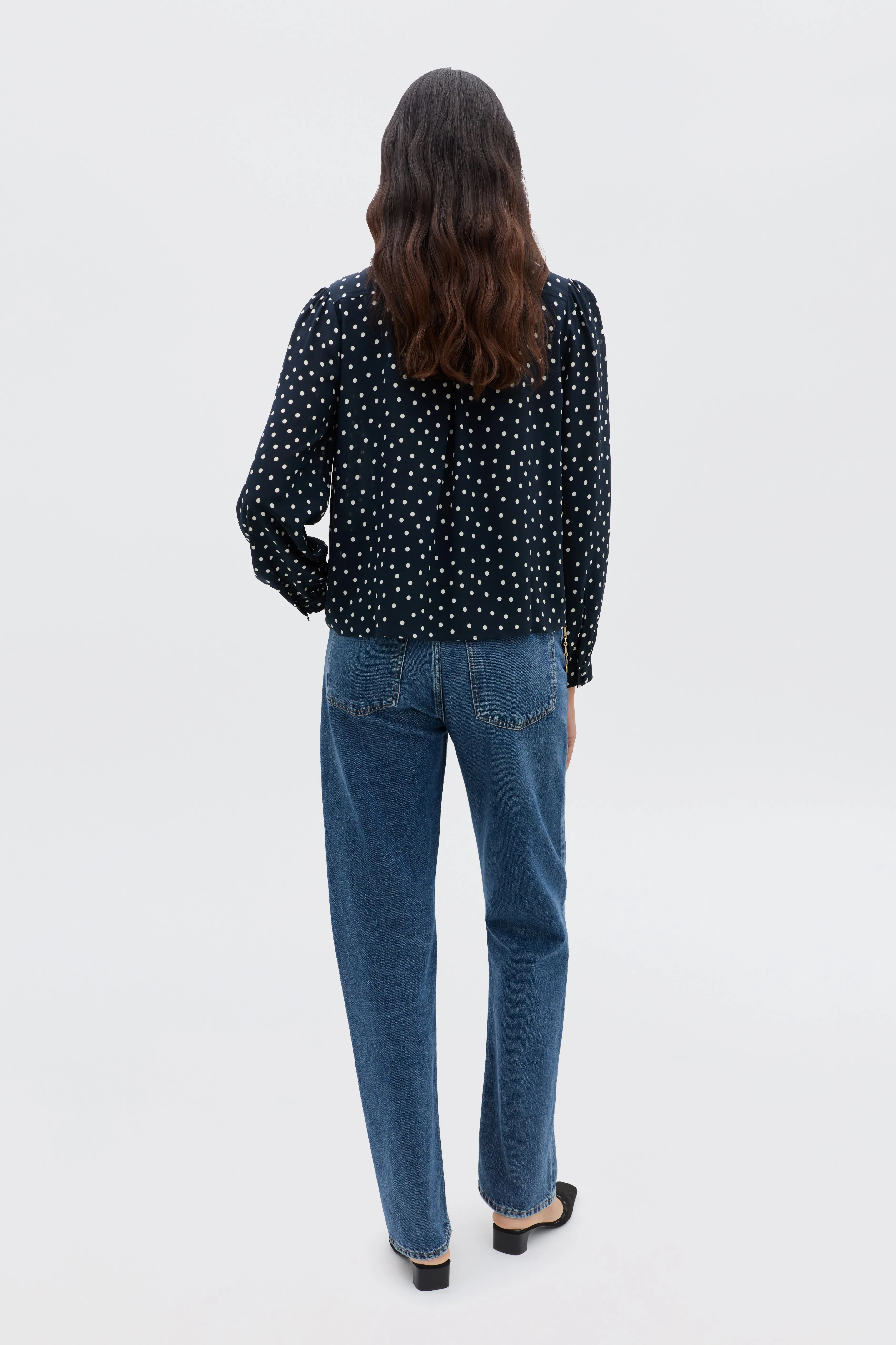 Melaina - Layla Dot Navy sold by RIXO product image thumbnail 3