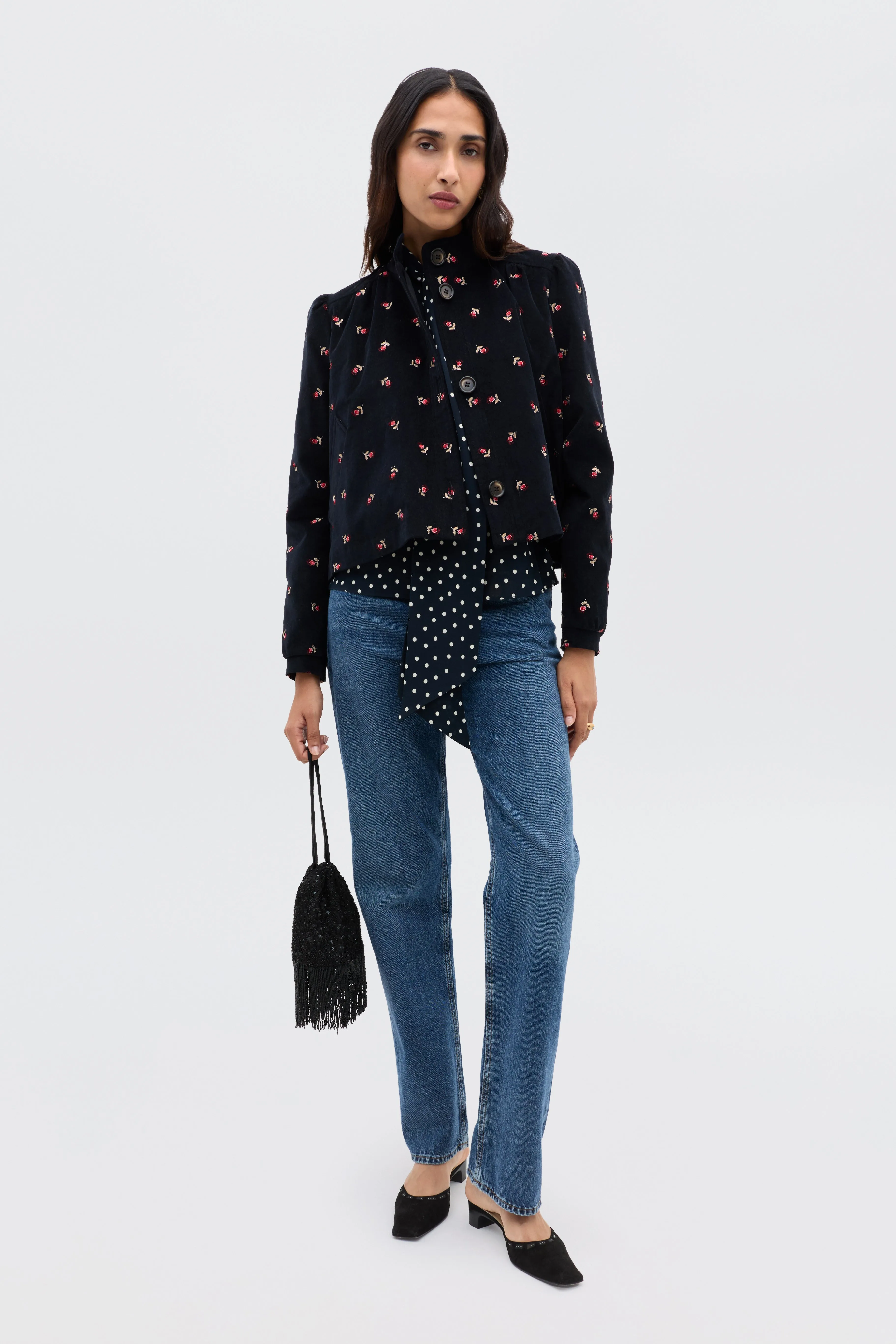 Melaina - Layla Dot Navy sold by RIXO product image thumbnail 5