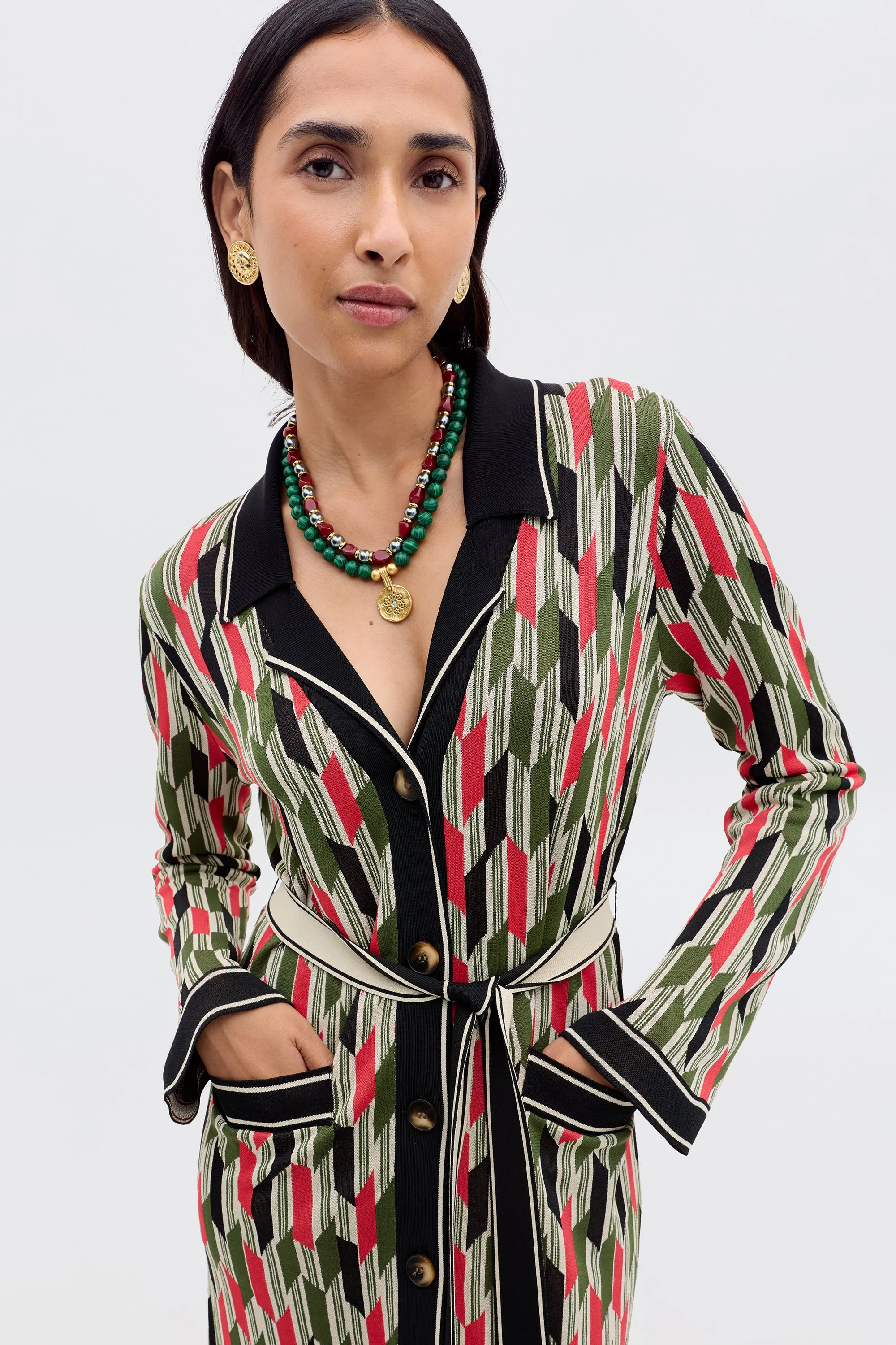 Apollo - Chevron Yarn Dyed Cream sold by RIXO product image thumbnail 2