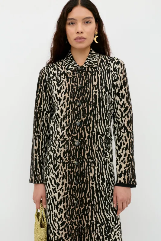 Jacoba  -  Bohemia Leopard Jacquard Brown sold by RIXO