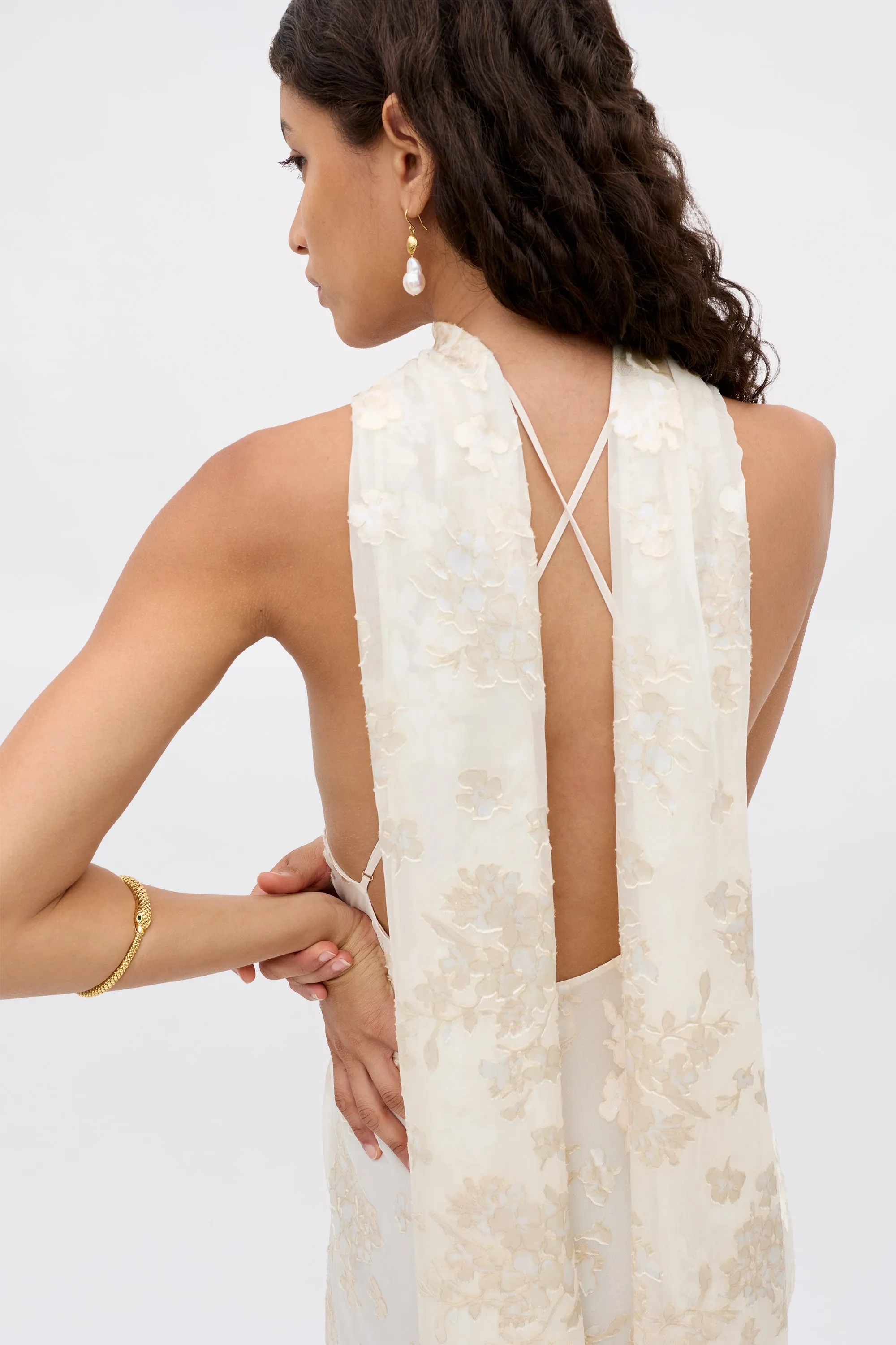 Hayley - Bouquet Devoré Cream sold by RIXO product image thumbnail 4