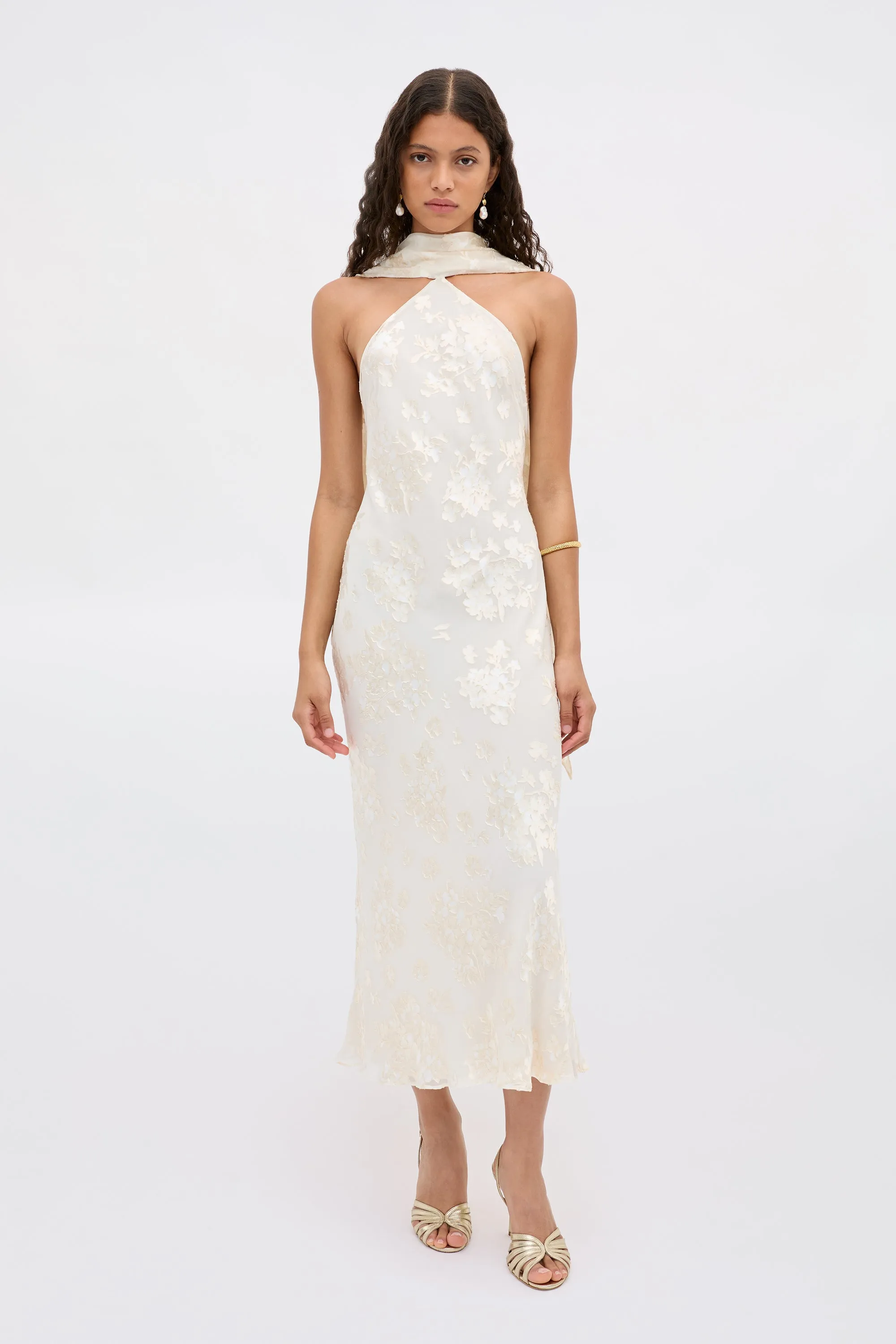 Hayley - Bouquet Devoré Cream sold by RIXO