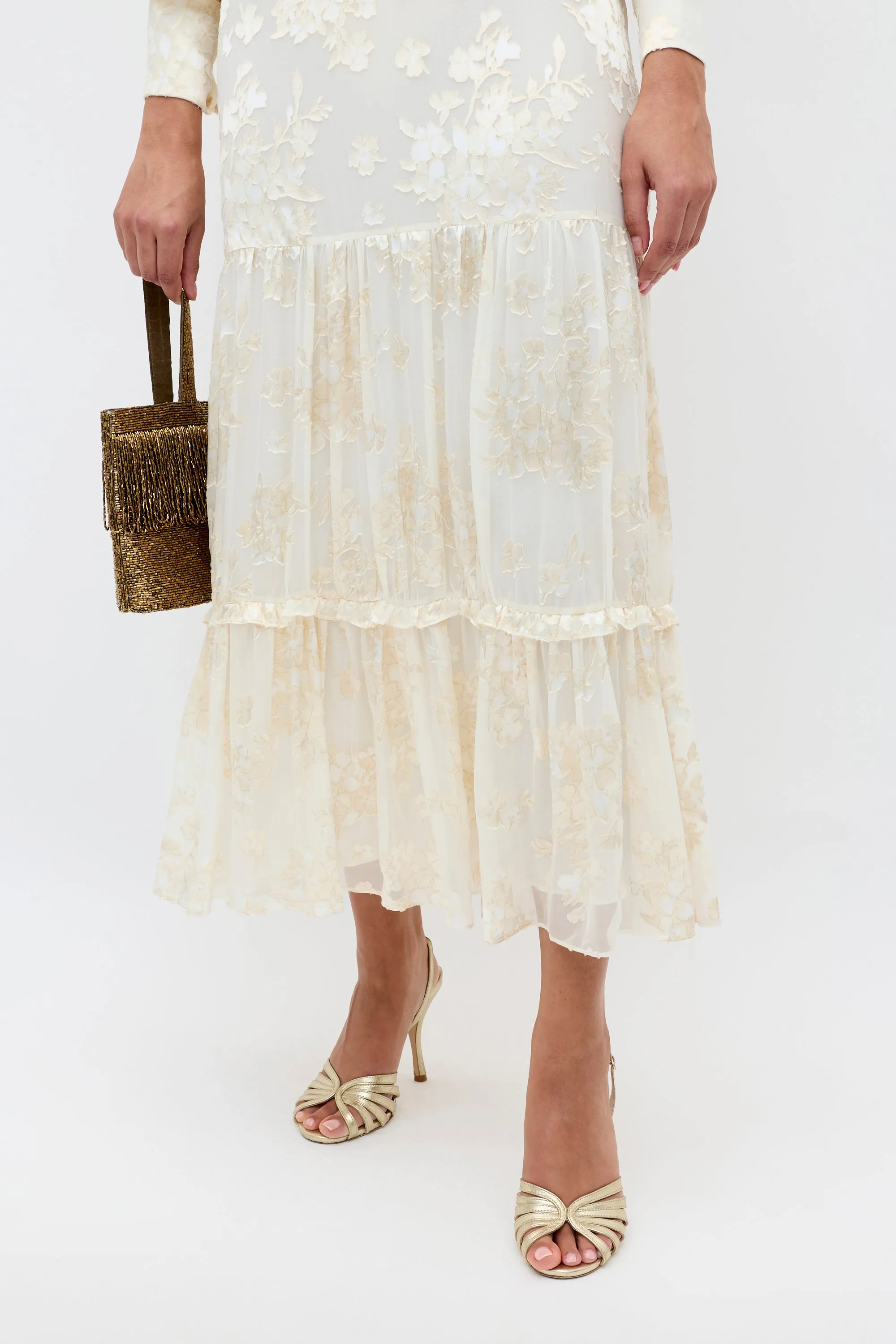 Elsie - Bouquet Devore Cream sold by RIXO product image thumbnail 5