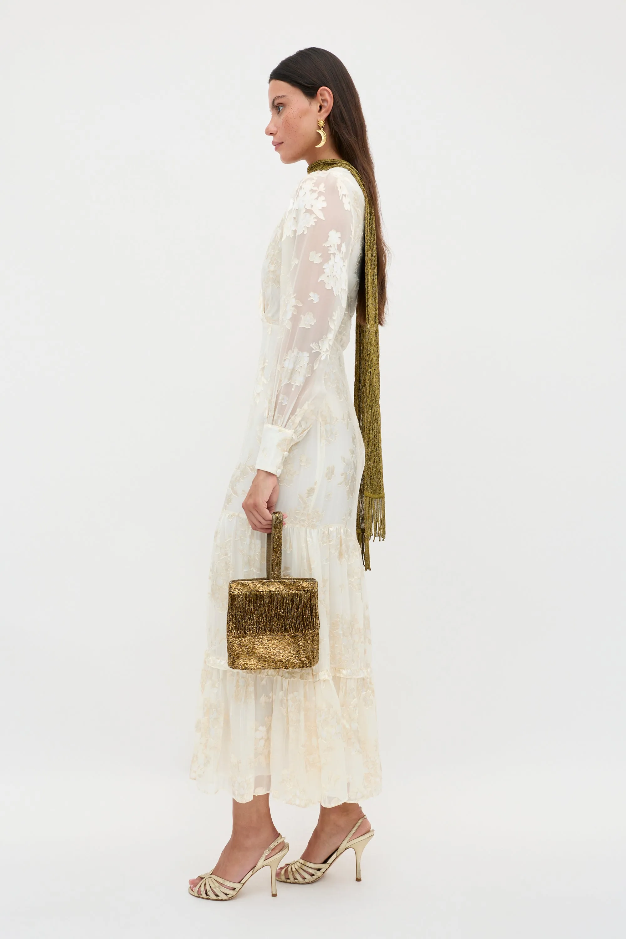 Elsie - Bouquet Devore Cream sold by RIXO product image thumbnail 2