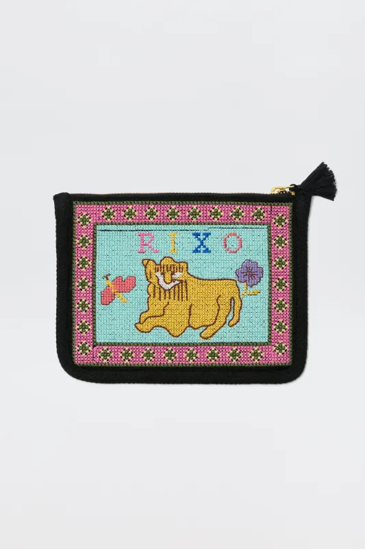 Reiko  -  Mini Leo Cross Stitch Embroidery Charcoal sold by RIXO