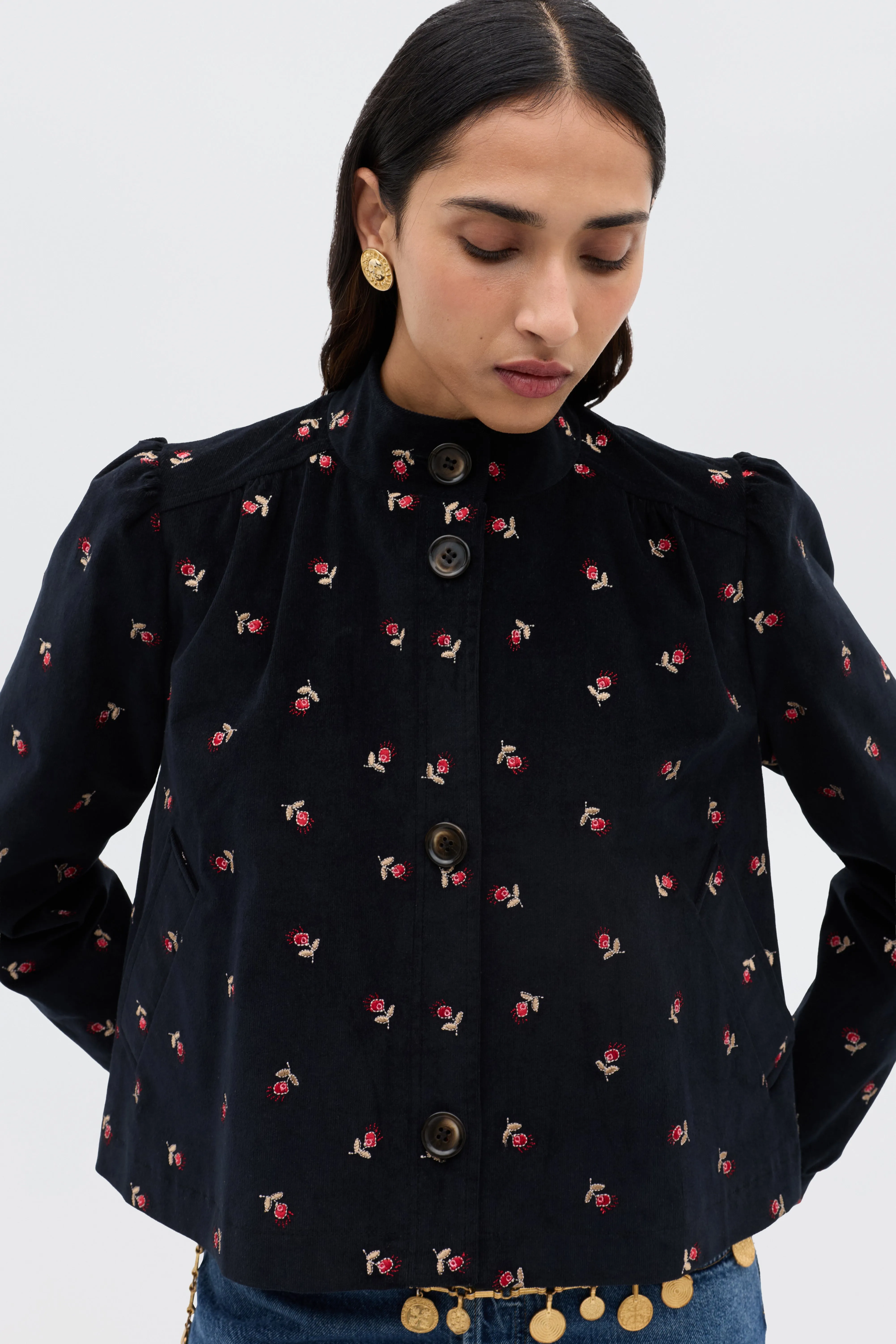 Nyla - Dandy Embroidery Deep Navy sold by RIXO product image thumbnail 4