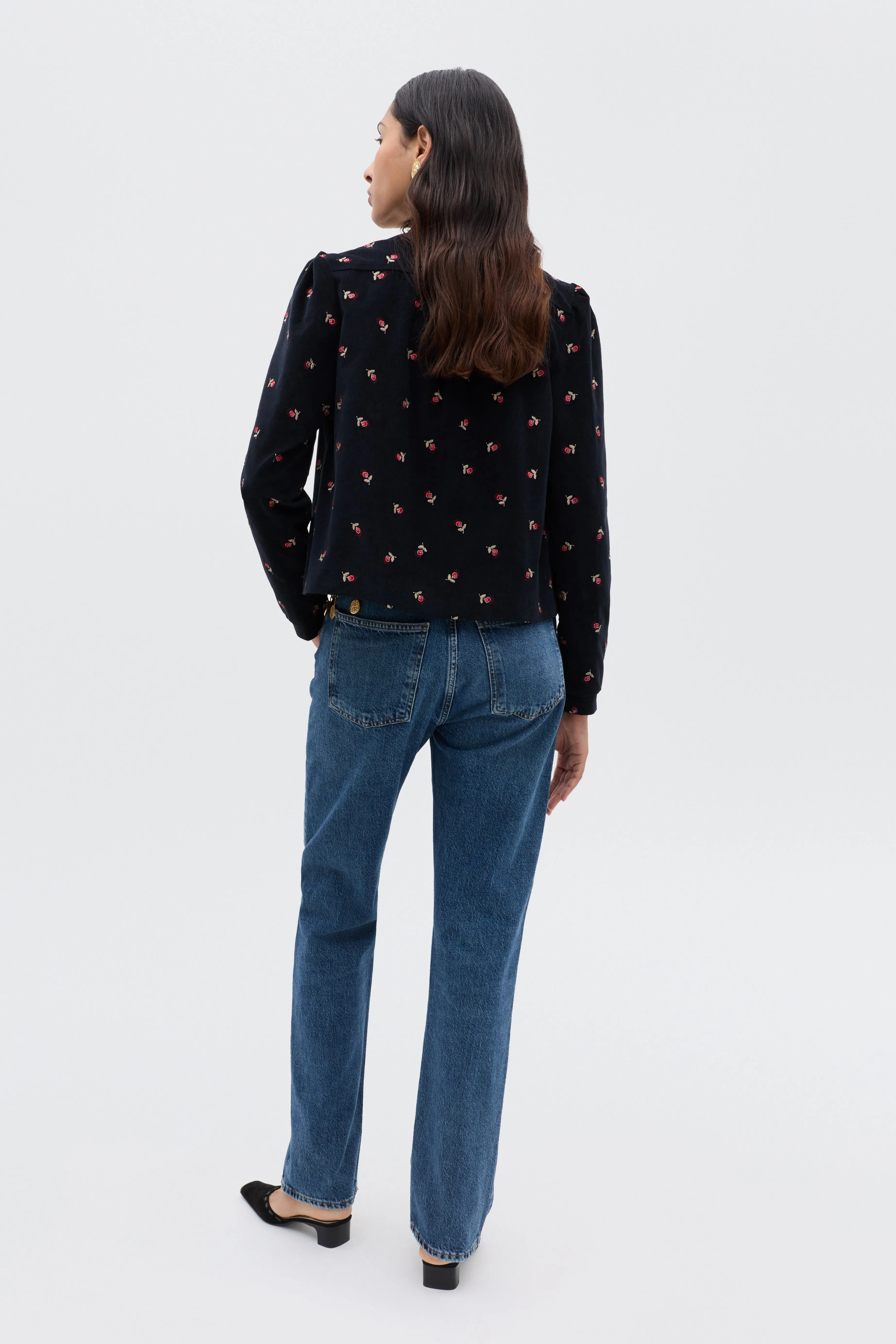 Nyla - Dandy Embroidery Deep Navy sold by RIXO product image thumbnail 5