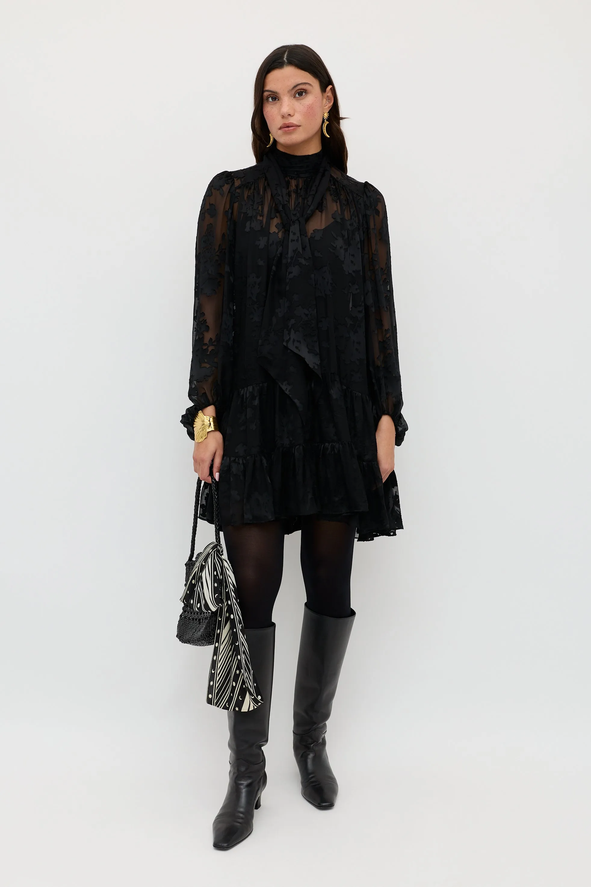 Anaya - Bouquet Devoré Black sold by RIXO