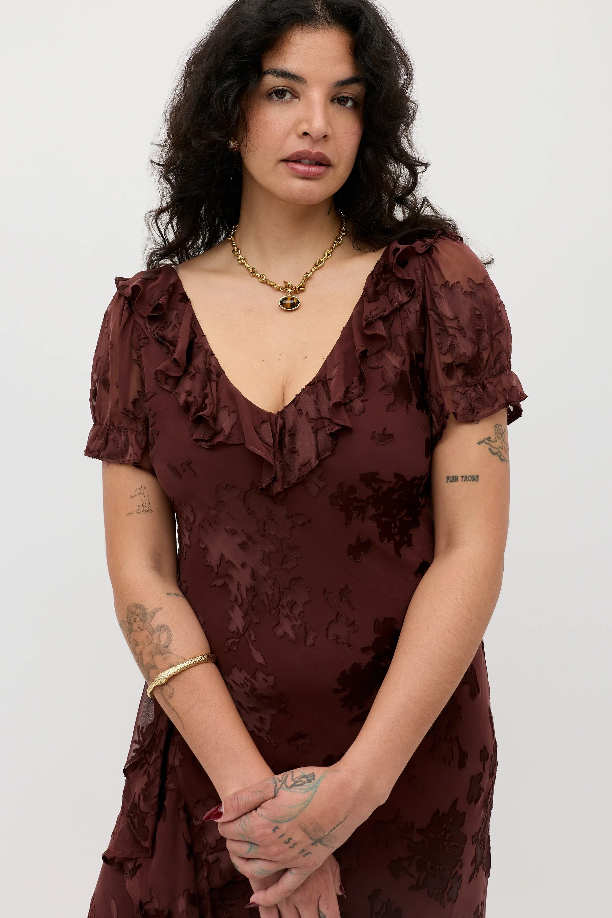 Clementina - Bouquet Devoré Brown sold by RIXO product image thumbnail 4