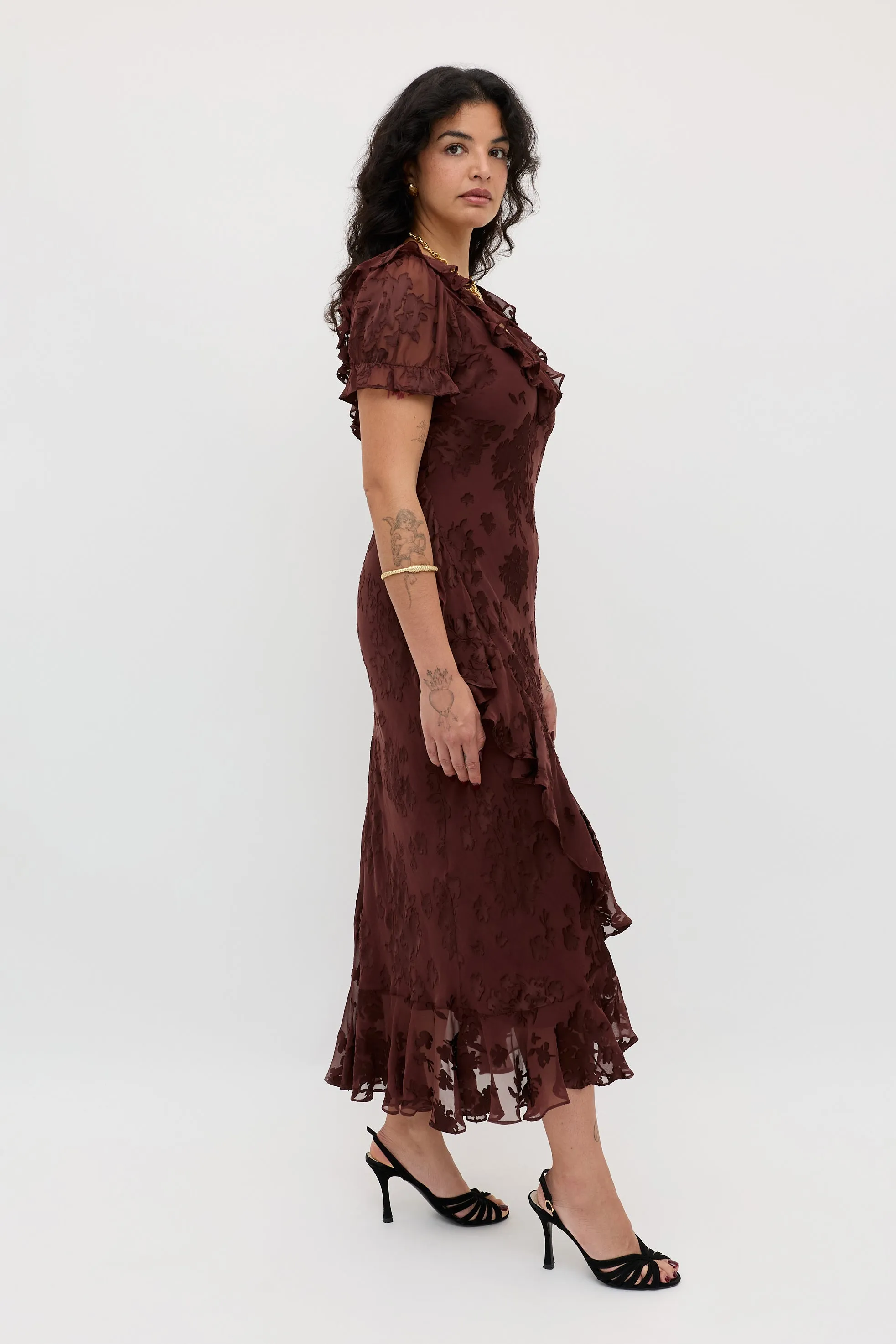 Clementina - Bouquet Devoré Brown sold by RIXO product image thumbnail 5