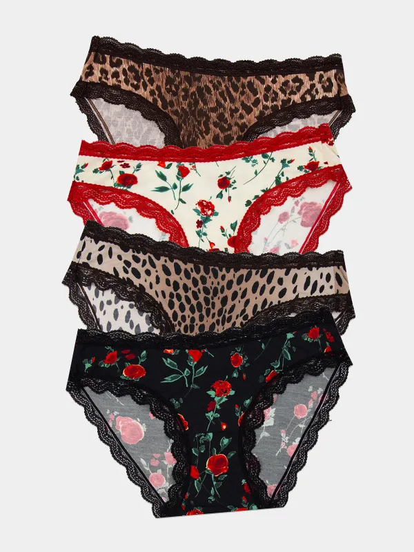 Classic  -  Four Pack Leopard Rose Multi sold by RIXO