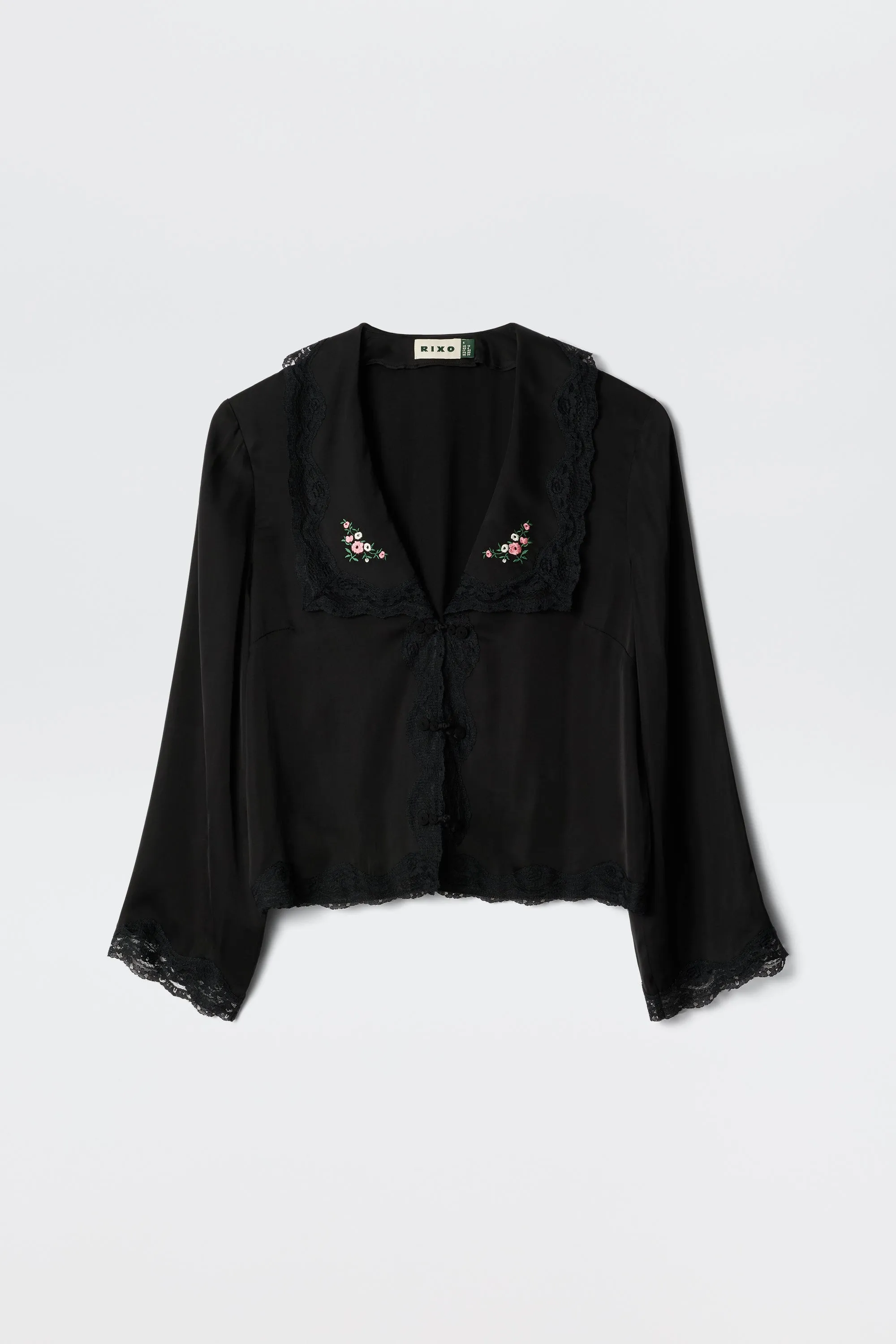 Nienna - Peonies Embroidery Black sold by RIXO product image thumbnail 4