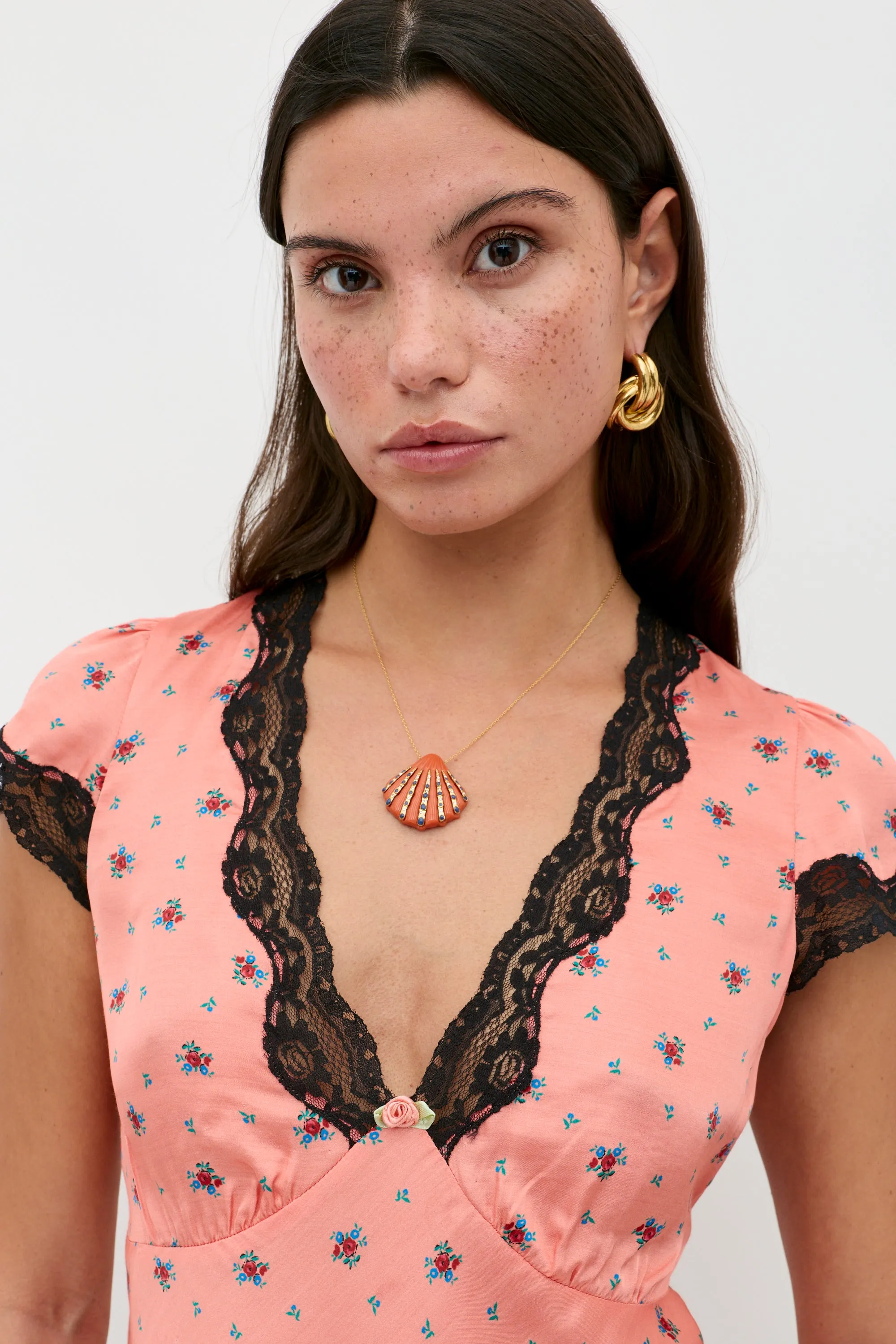 Karia - Peonies Ditsy Coral sold by RIXO product image thumbnail 3