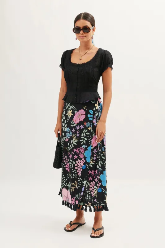 Parisa  -  Bhatia Floral Black made by RIXO