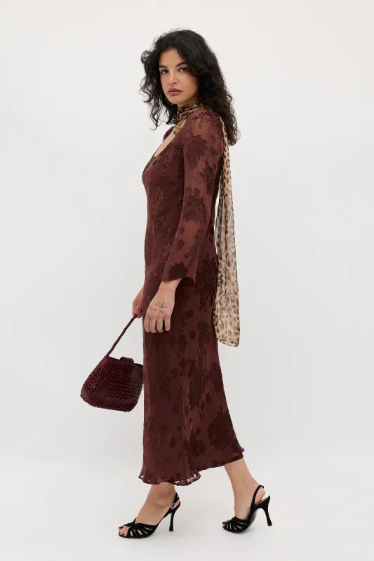 Noraya - Bouquet Devoré Brown sold by RIXO