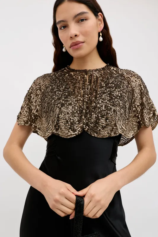 Evienne  -  Art Deco Embellishment Antique Gold sold by RIXO