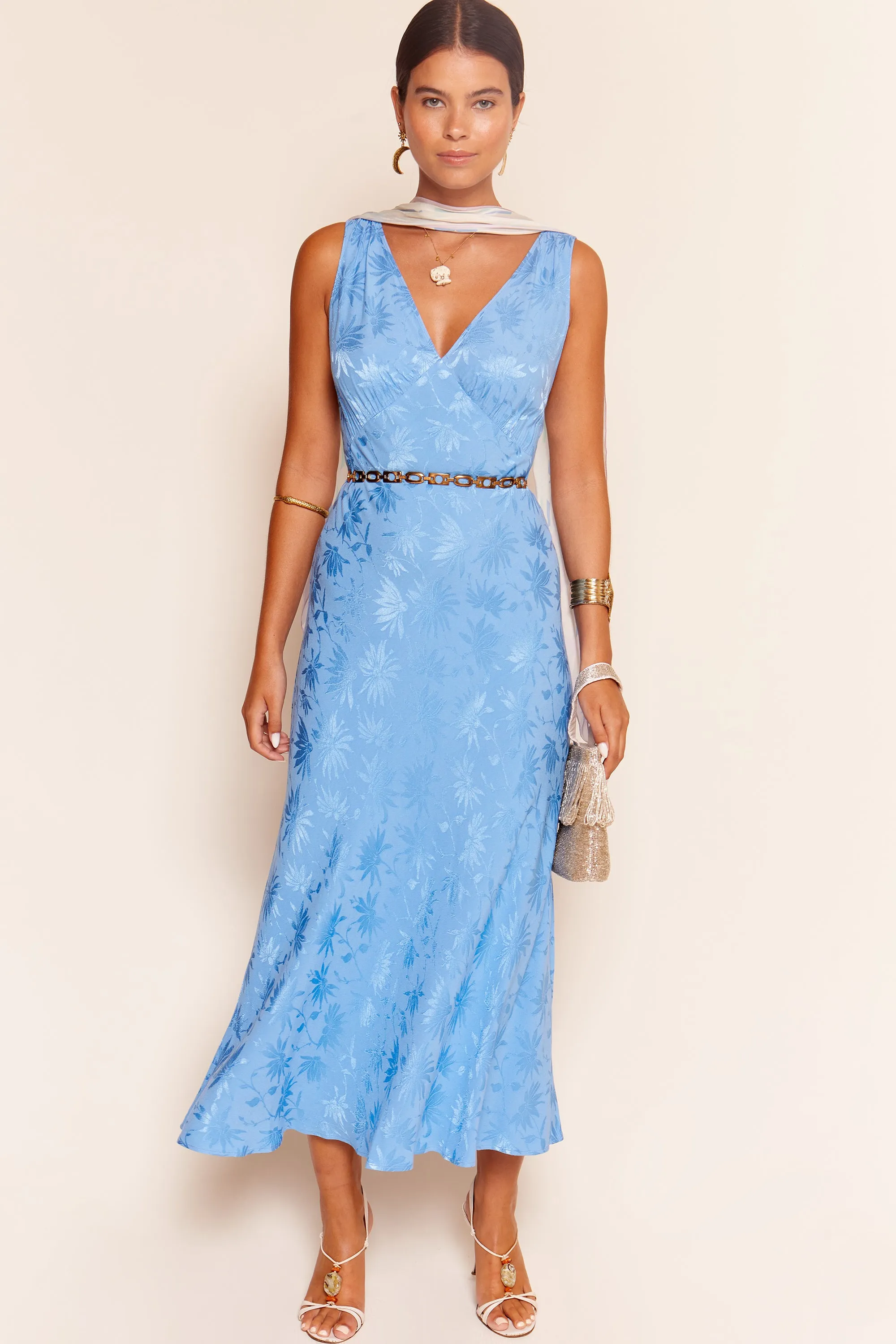 Sandrine - Daisy Jacquard Blue sold by RIXO product image thumbnail 3