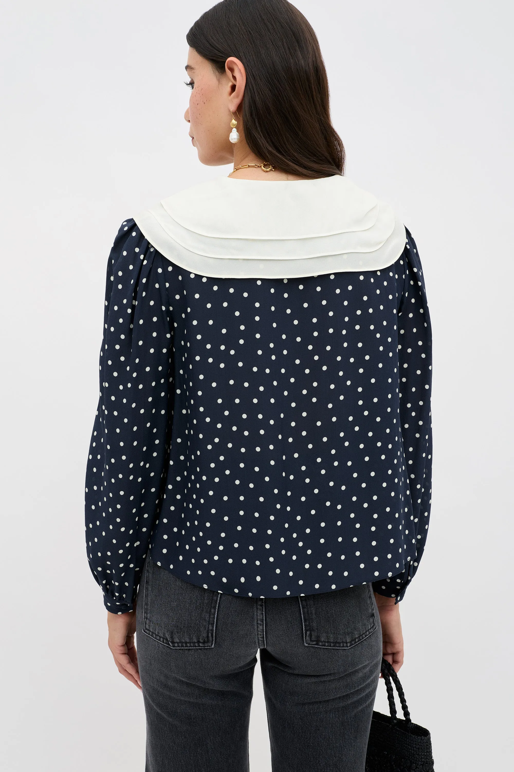 Emelin - Layla Dot Navy sold by RIXO product image thumbnail 4