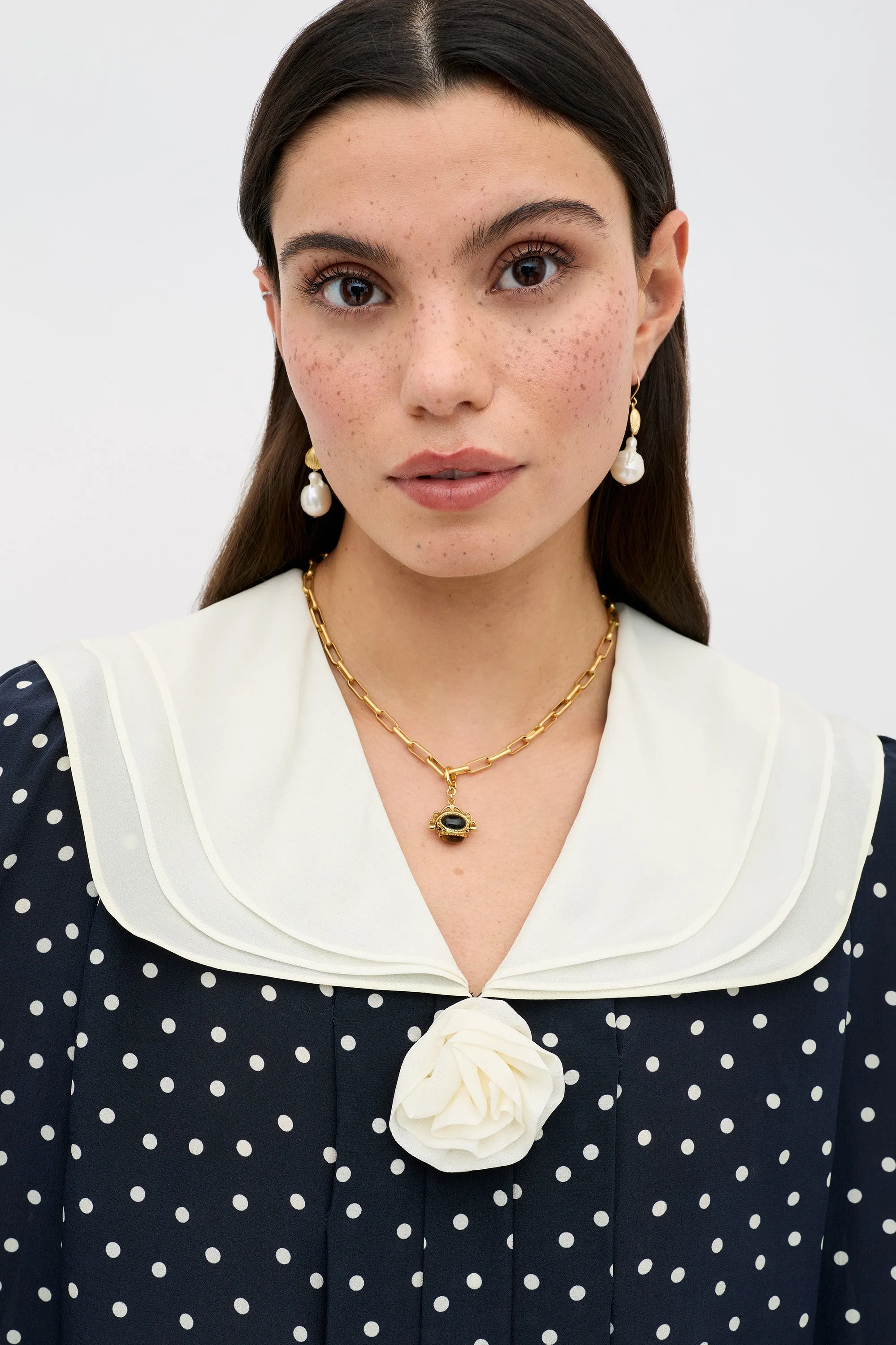 Emelin - Layla Dot Navy sold by RIXO product image thumbnail 2