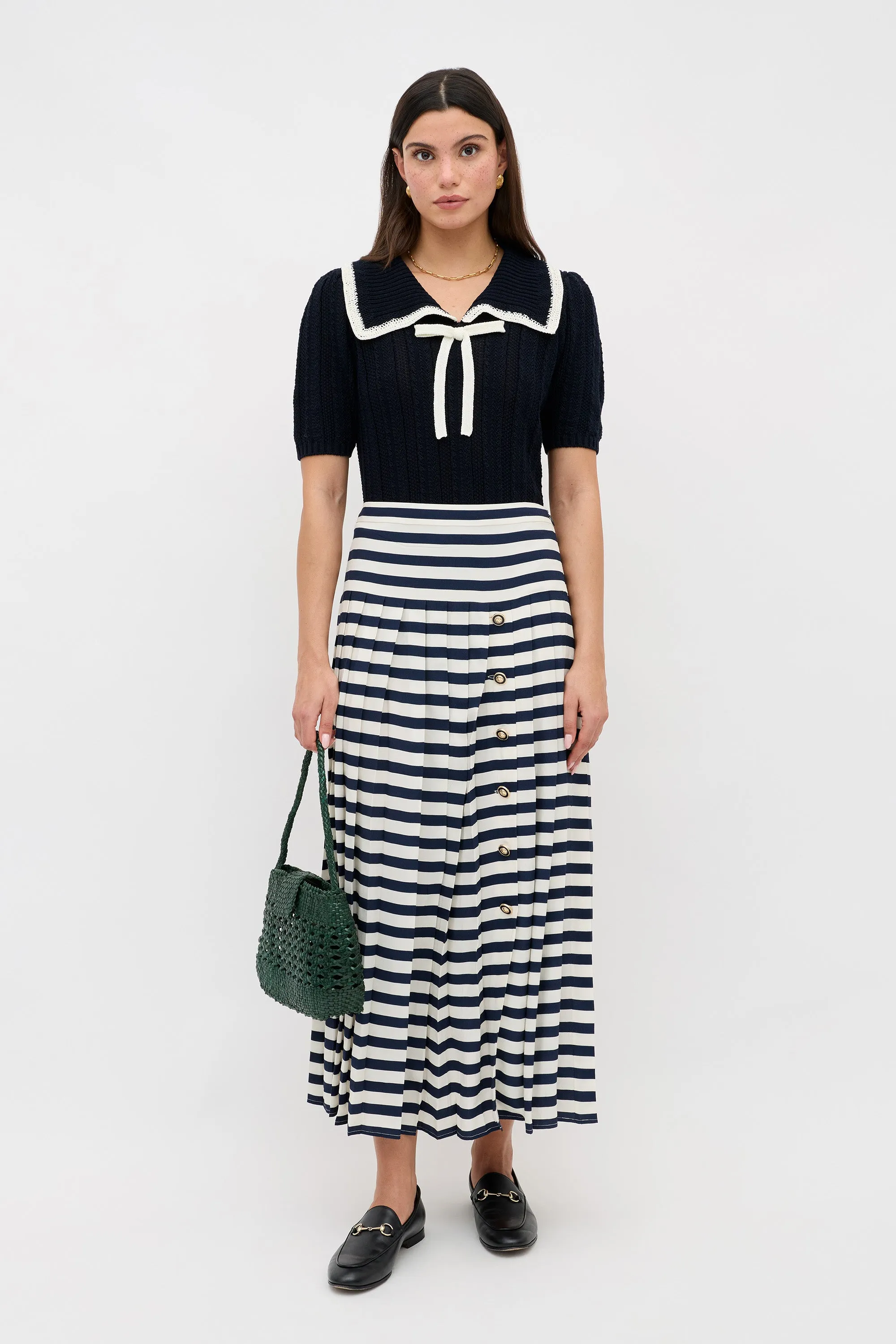 Una - Lea Stripe Navy sold by RIXO