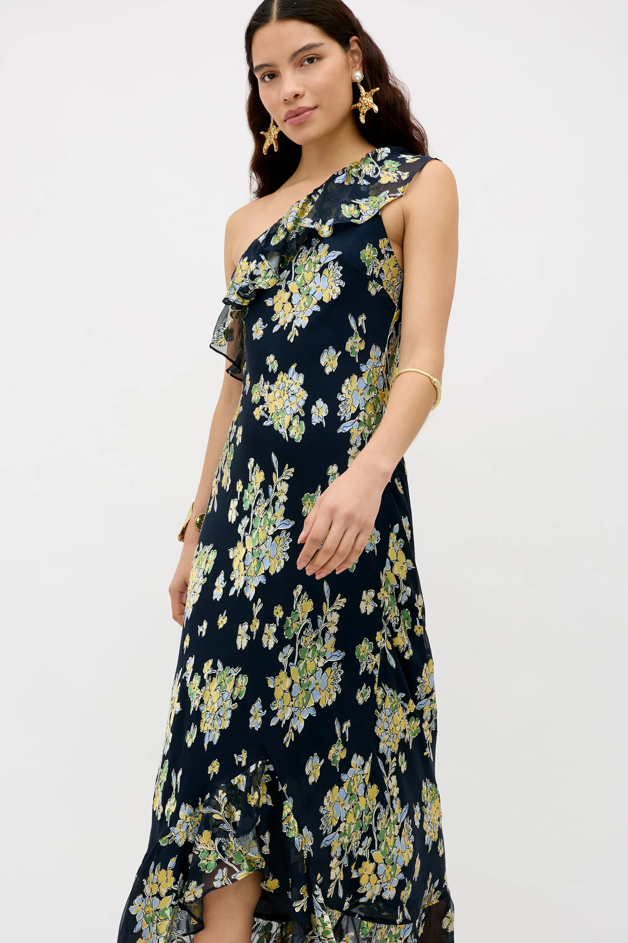 Leon - Bouquet Devoré Navy sold by RIXO product image thumbnail 3