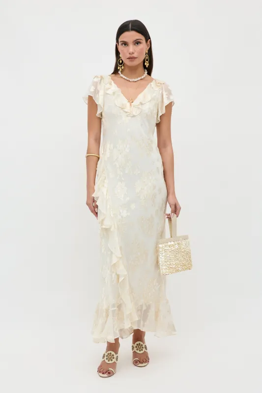 Meadow -  Bouquet Devoré Cream sold by RIXO