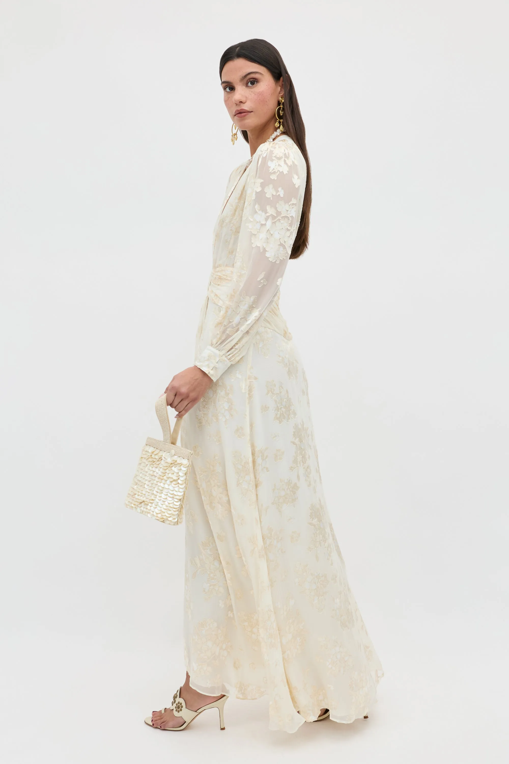 Meera - Bouquet Devoré Cream sold by RIXO product image thumbnail 2