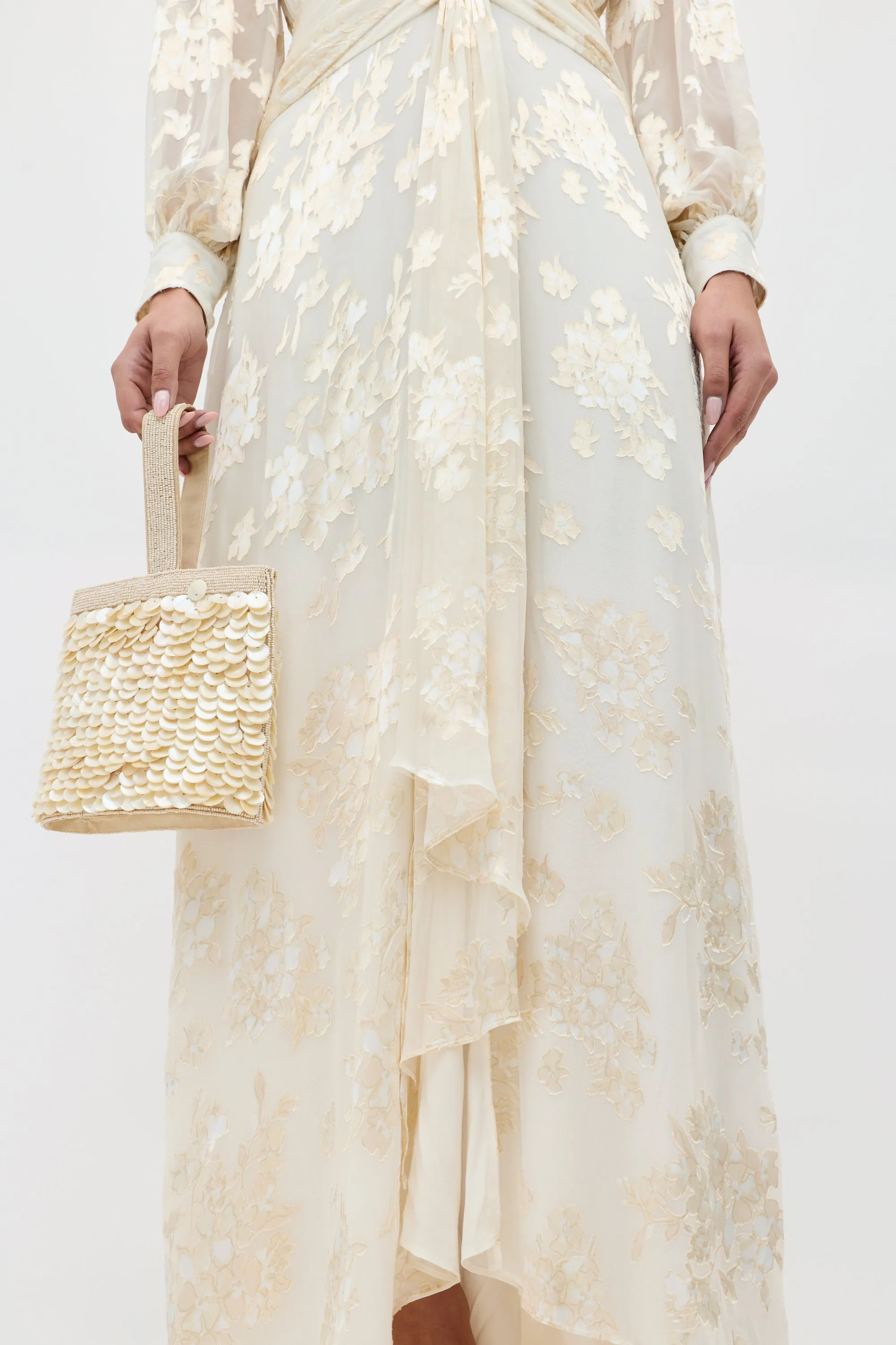 Meera - Bouquet Devoré Cream sold by RIXO product image thumbnail 3