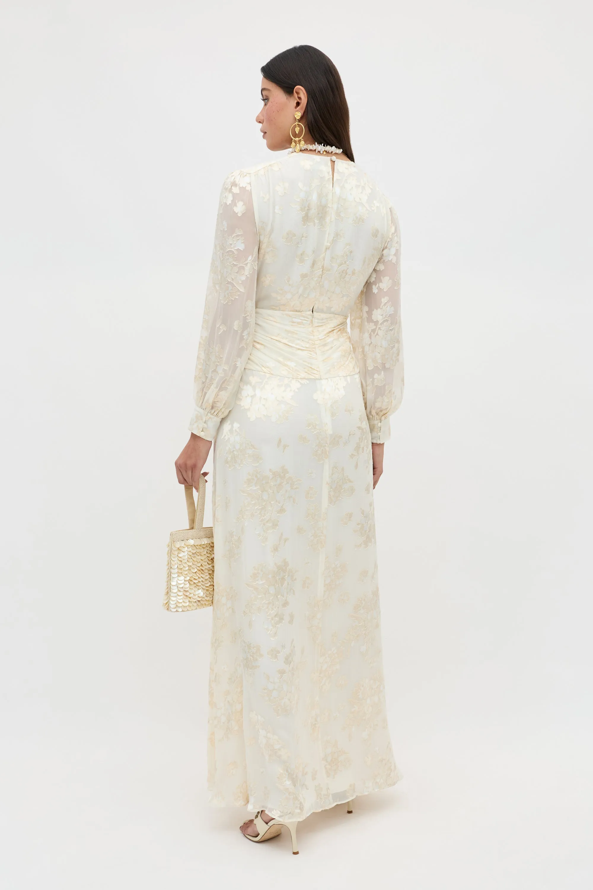 Meera - Bouquet Devoré Cream sold by RIXO product image thumbnail 5