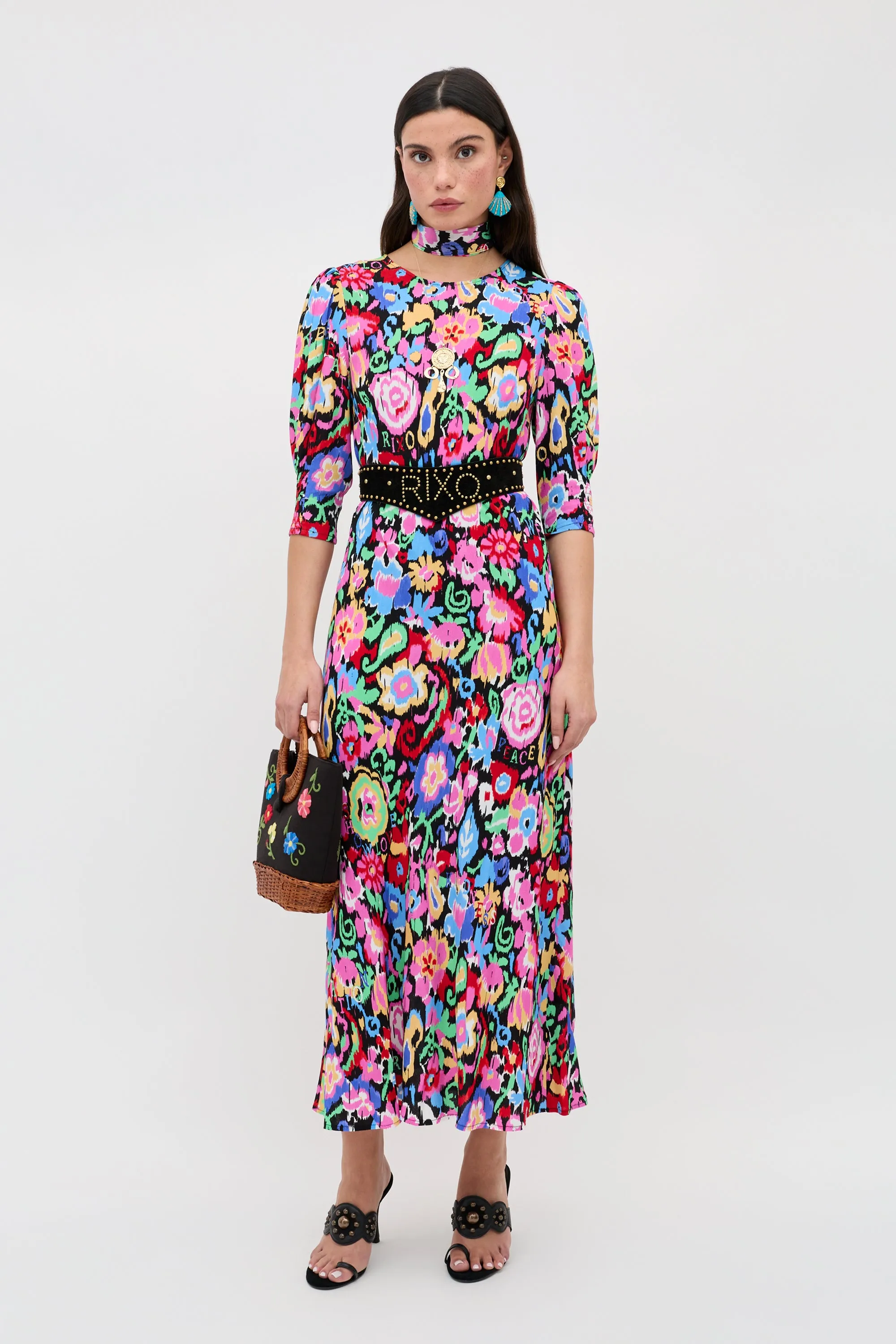 Jess - Ikat Bloom Charcoal sold by RIXO product image thumbnail 2