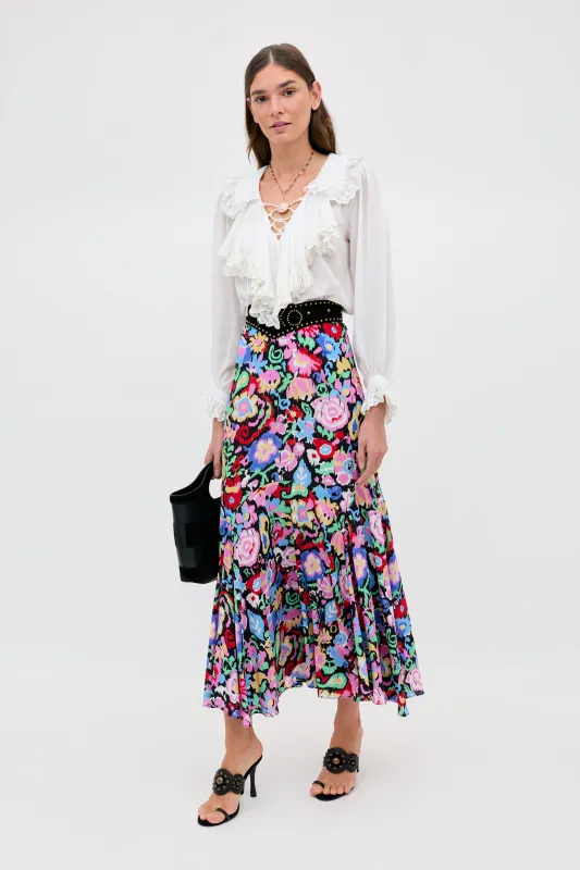 Libbie - Ikat Bloom Charcoal sold by RIXO