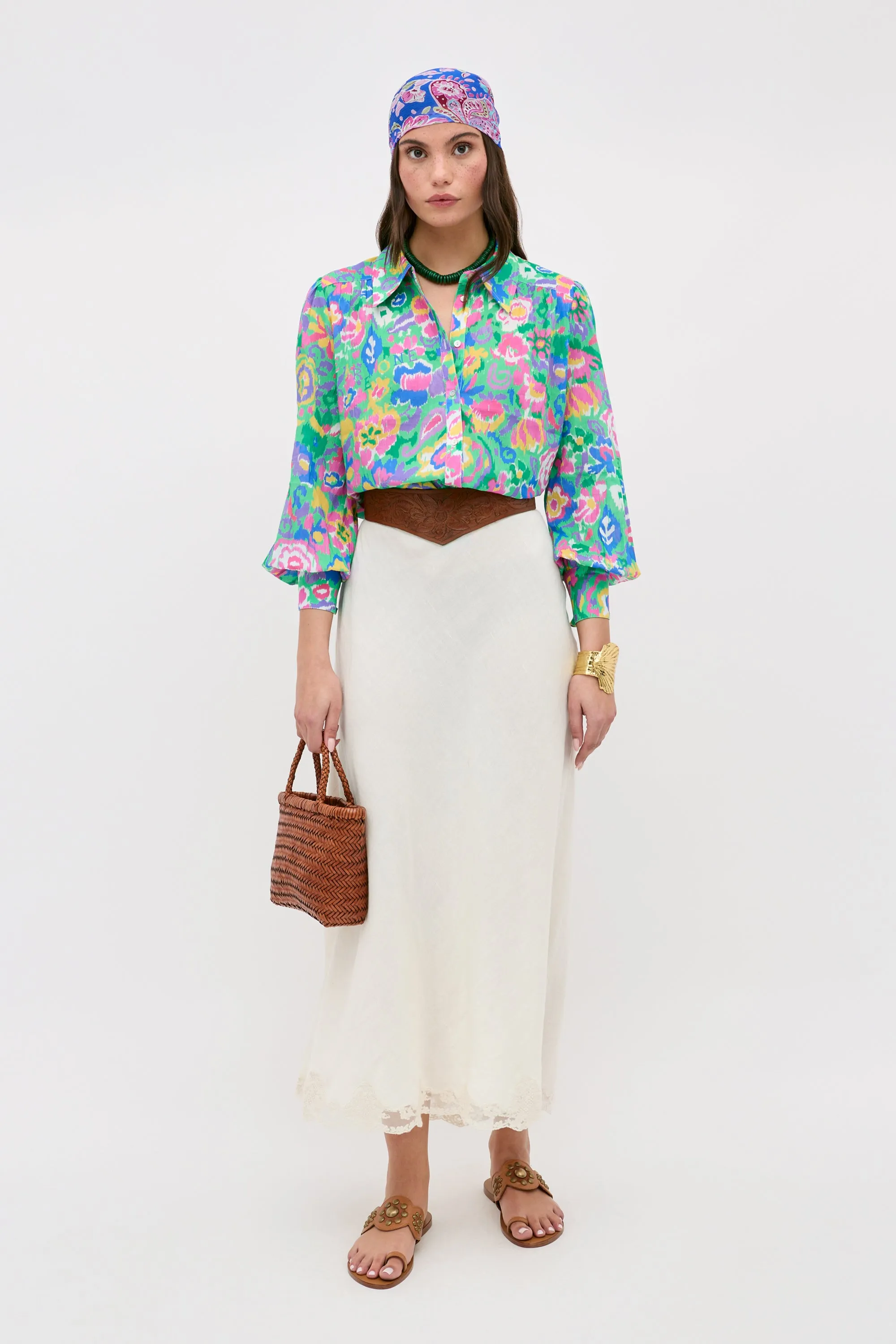 Blake - Ikat Bloom Green sold by RIXO product image thumbnail 2