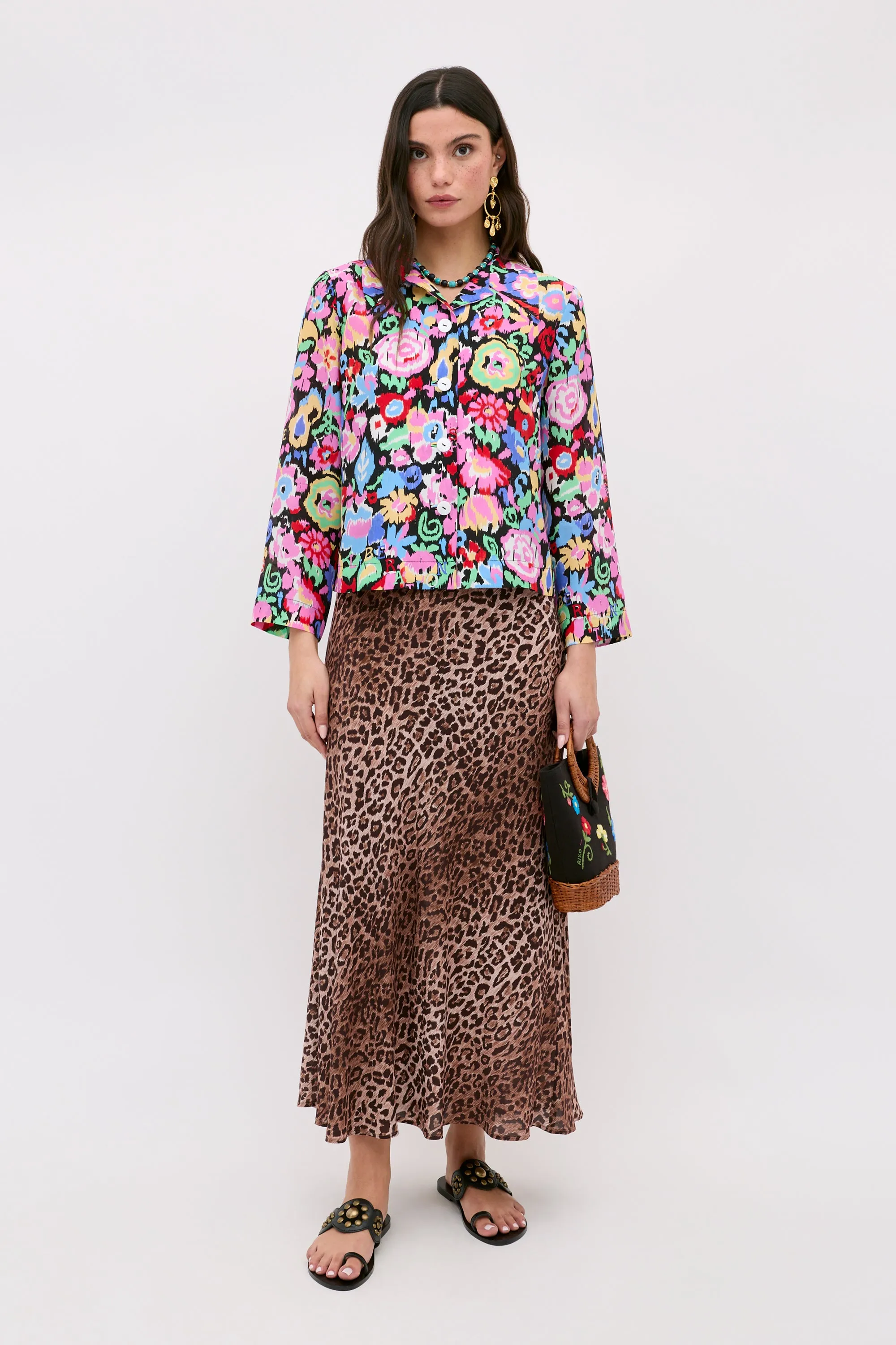 Ginette - Ikat Bloom Charcoal sold by RIXO product image thumbnail 2