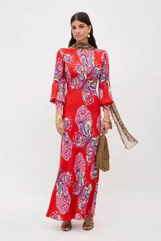 Marni - Butterfly Bloom Jacquard Red sold by RIXO