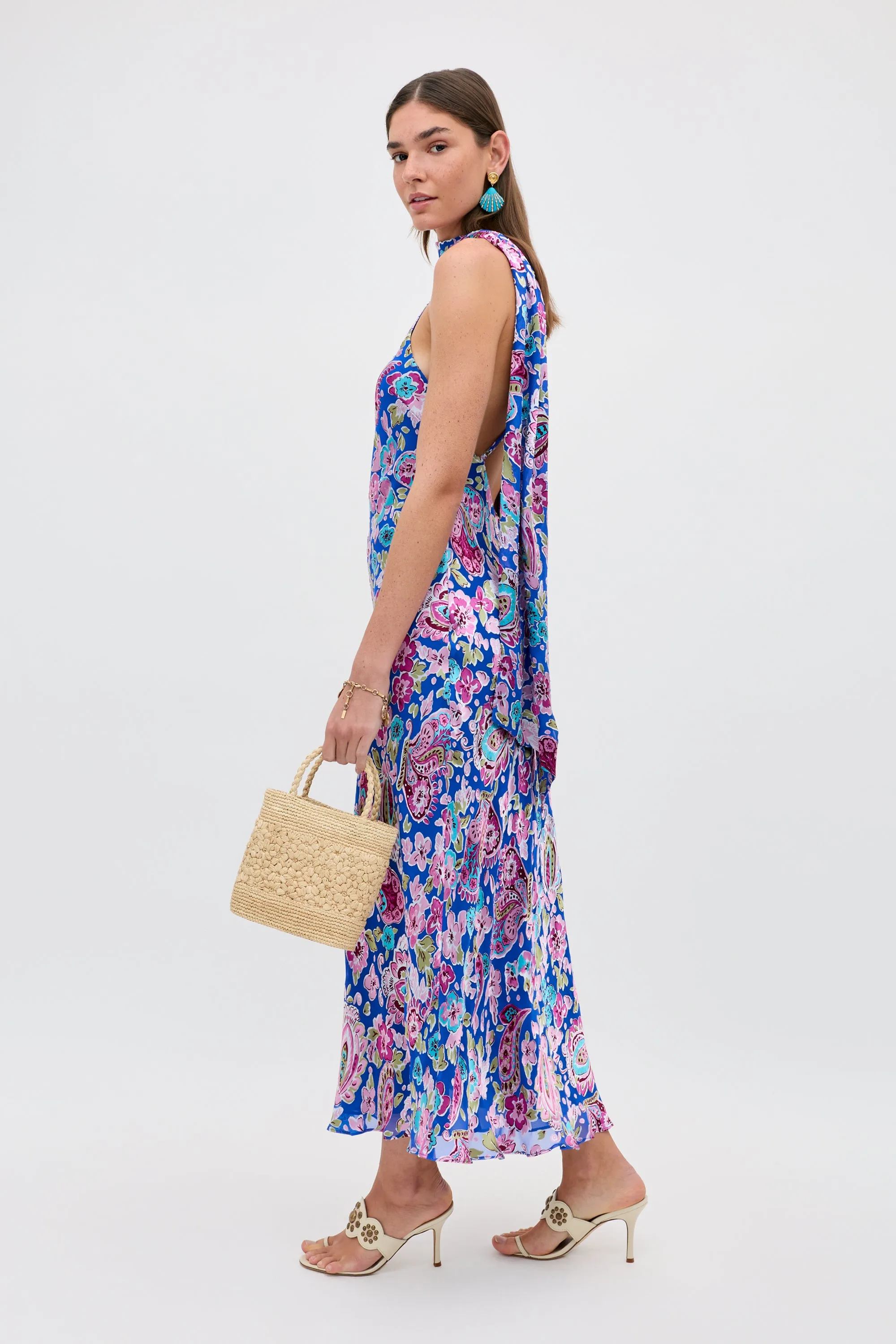 Hayley - Cara Floral Devore Blue sold by RIXO product image thumbnail 2