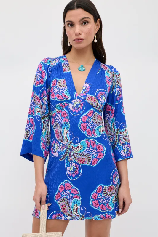 Margaux - Butterfly Bloom Jacquard Blue sold by RIXO