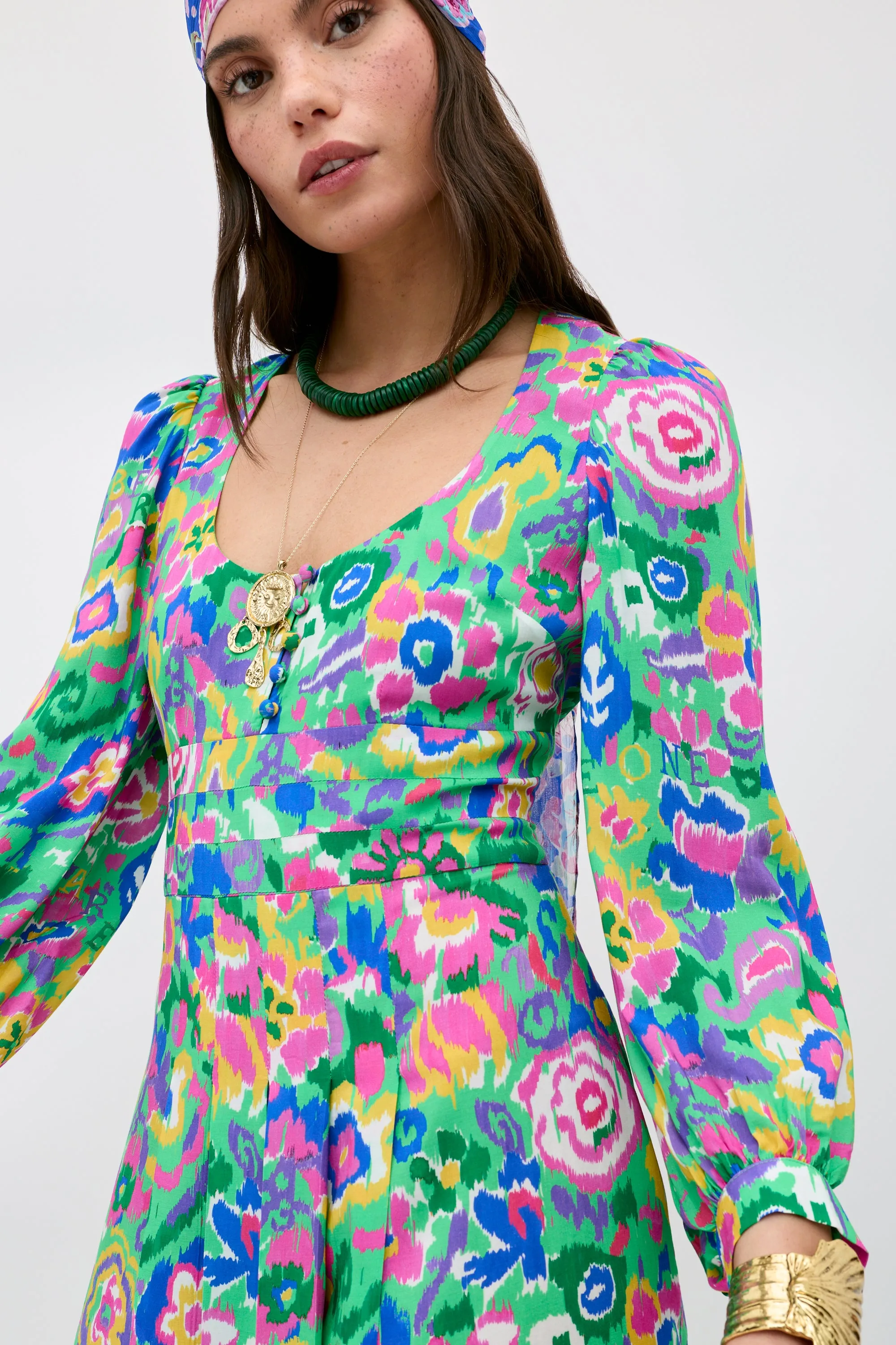 Alfie - Ikat Bloom Green sold by RIXO product image thumbnail 4