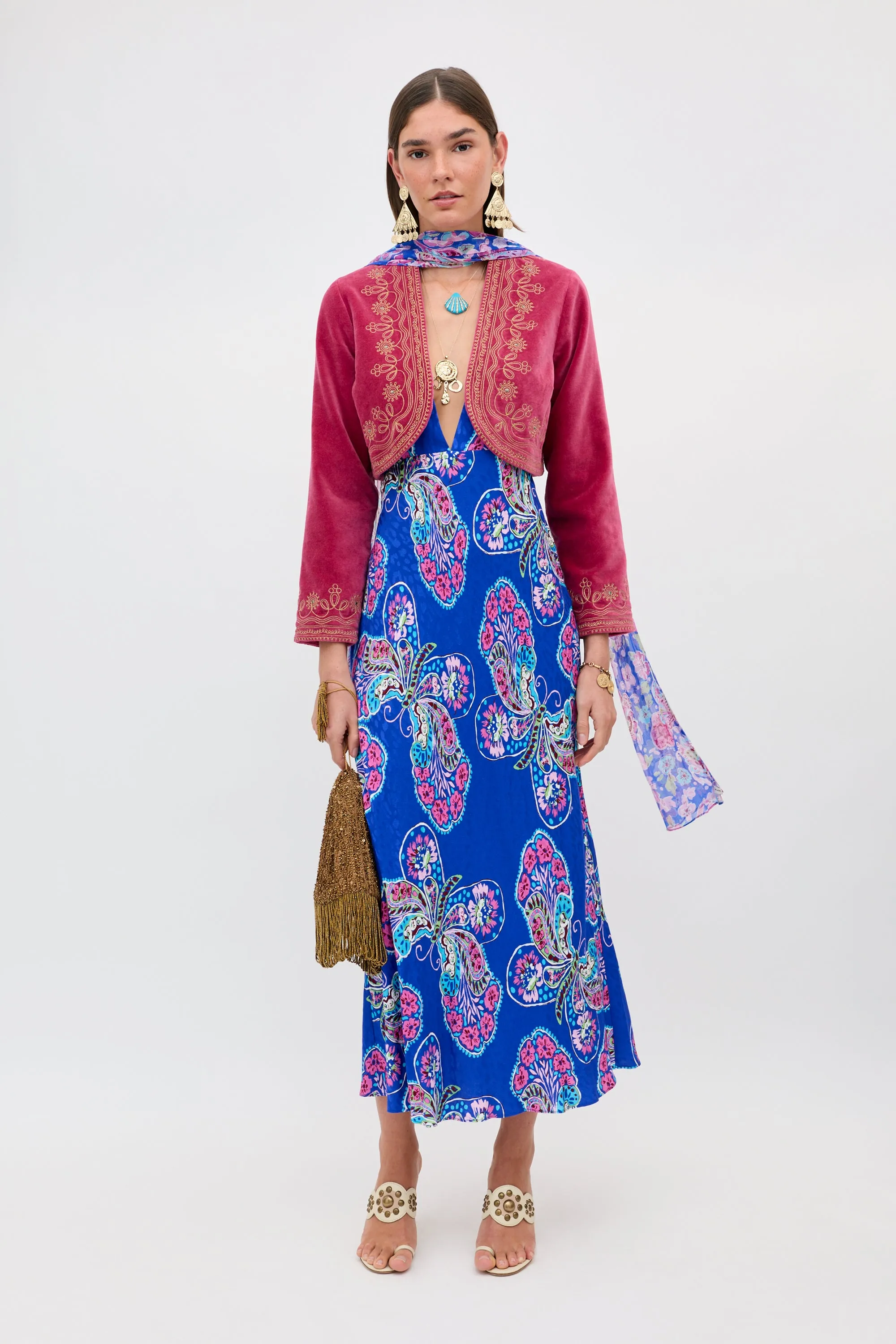 Amy - Butterfly Bloom Jacquard Blue sold by RIXO product image thumbnail 3