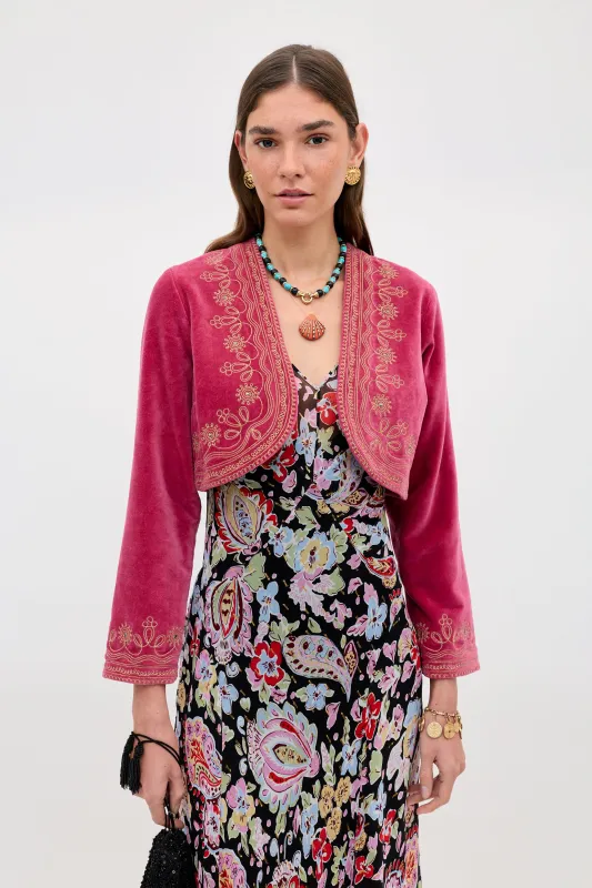 Cliona - Soutache Embroidery Magenta Pink sold by RIXO