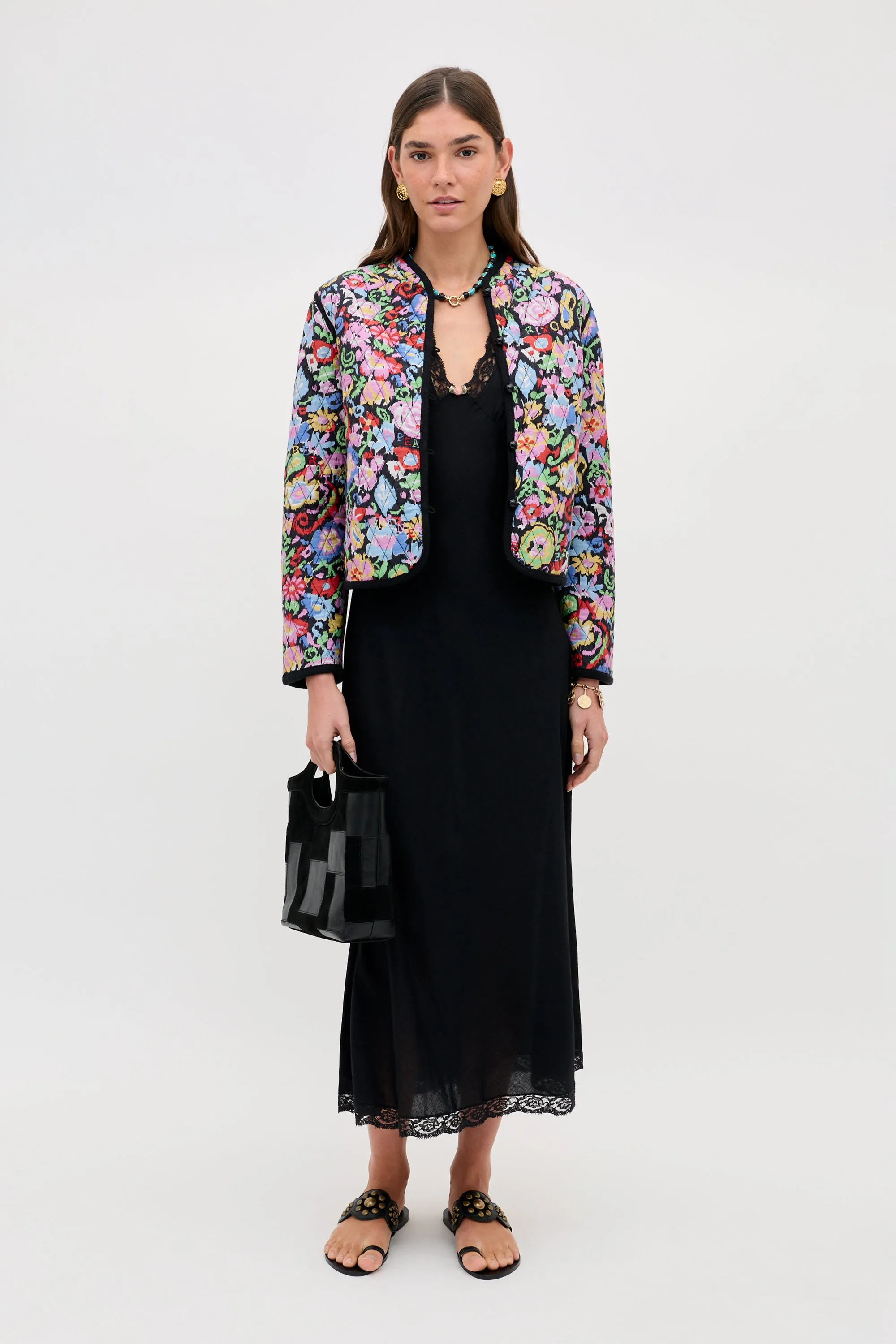 Lyanne - Ikat Bloom Charcoal sold by RIXO product image thumbnail 2