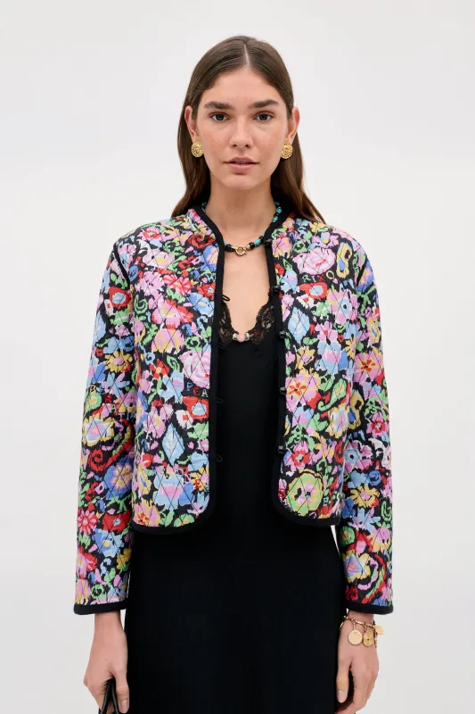 Lyanne - Ikat Bloom Charcoal sold by RIXO