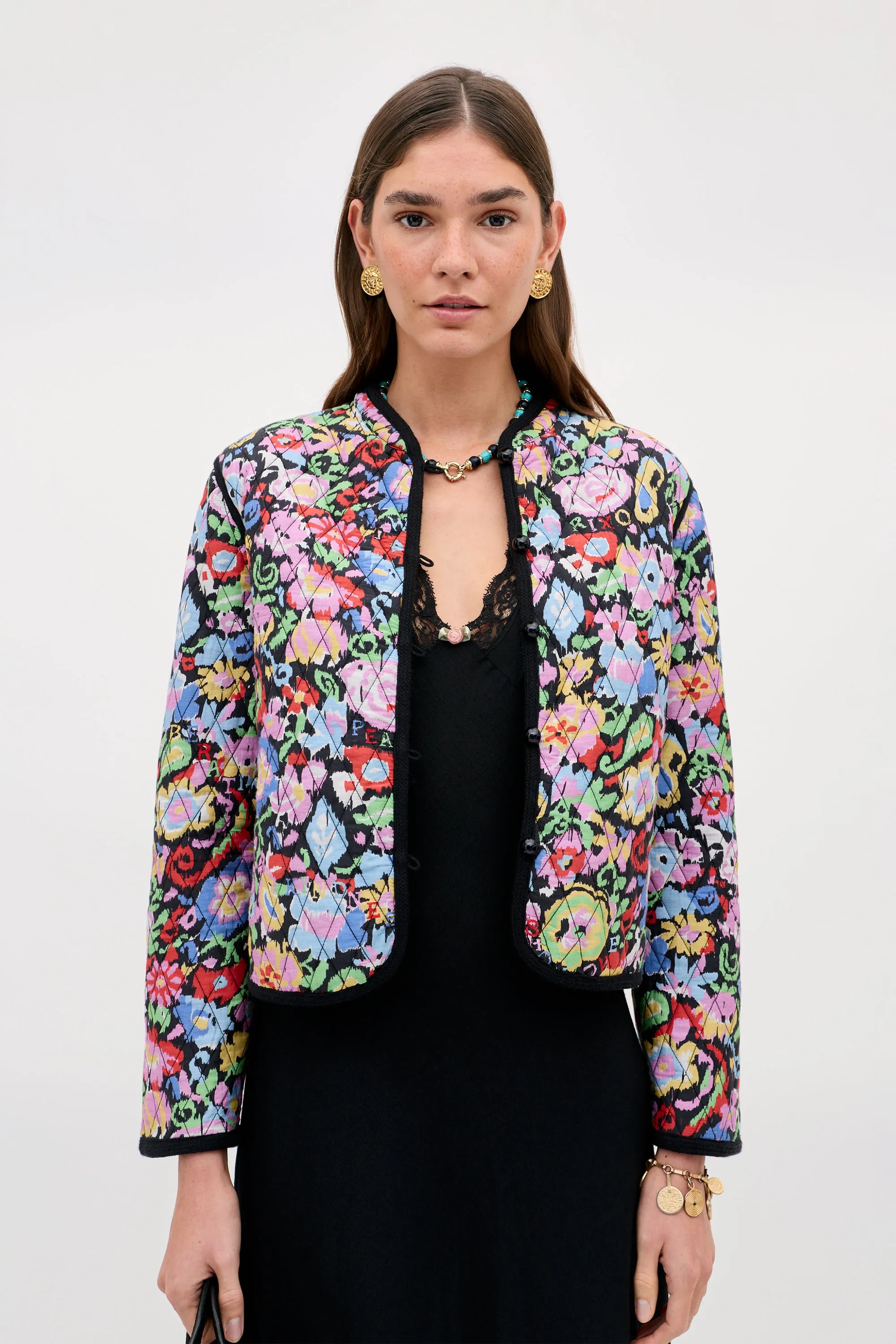 Lyanne - Ikat Bloom Charcoal sold by RIXO