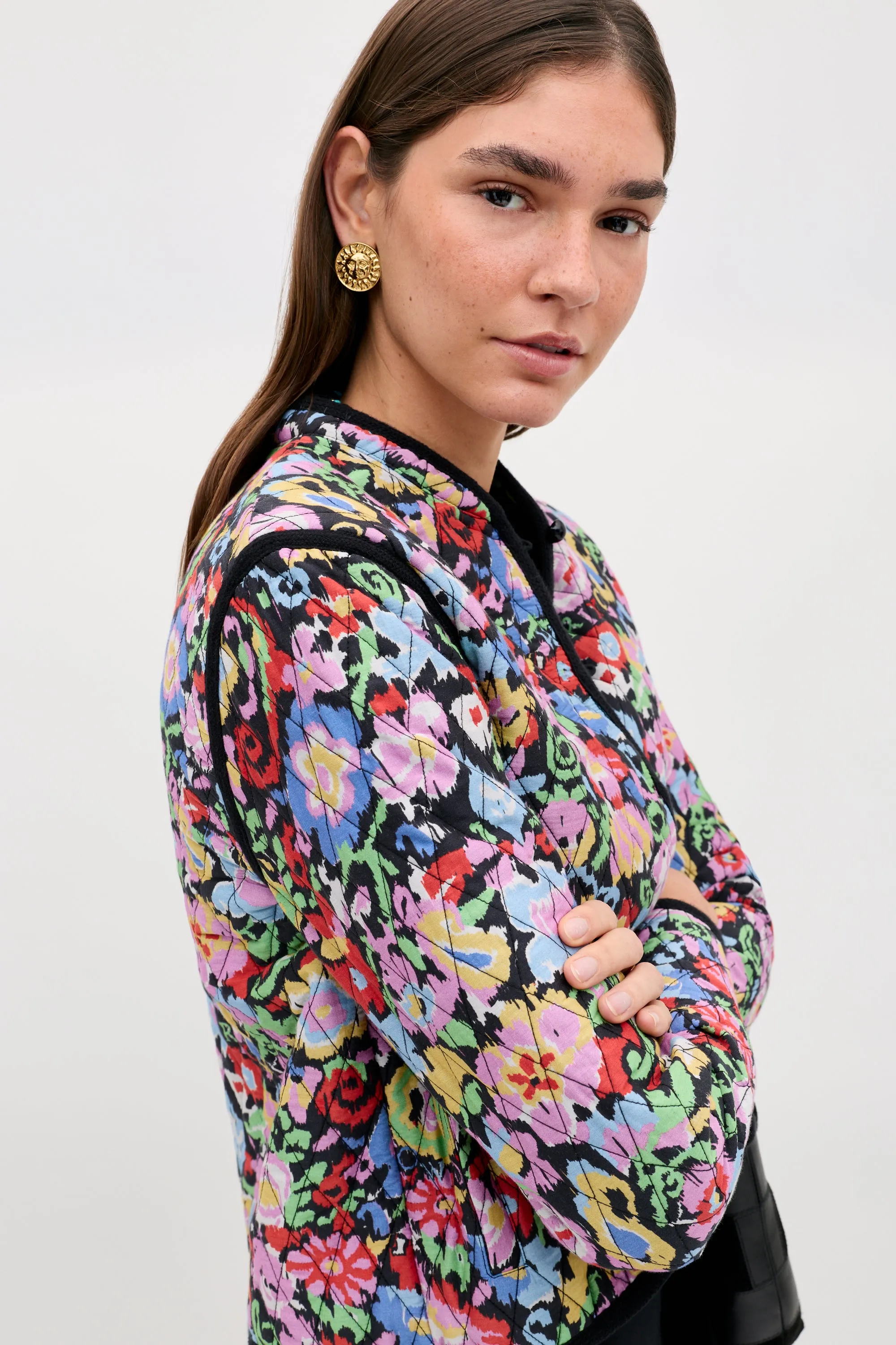 Lyanne - Ikat Bloom Charcoal sold by RIXO product image thumbnail 4