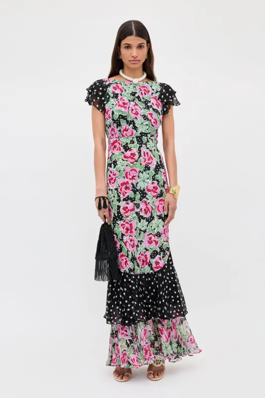 Ordinia - Rose Dot Mix Black sold by RIXO