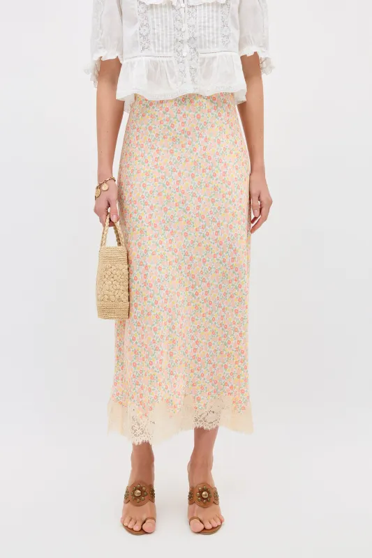 matilde skirt katie floral cream made by RIXO