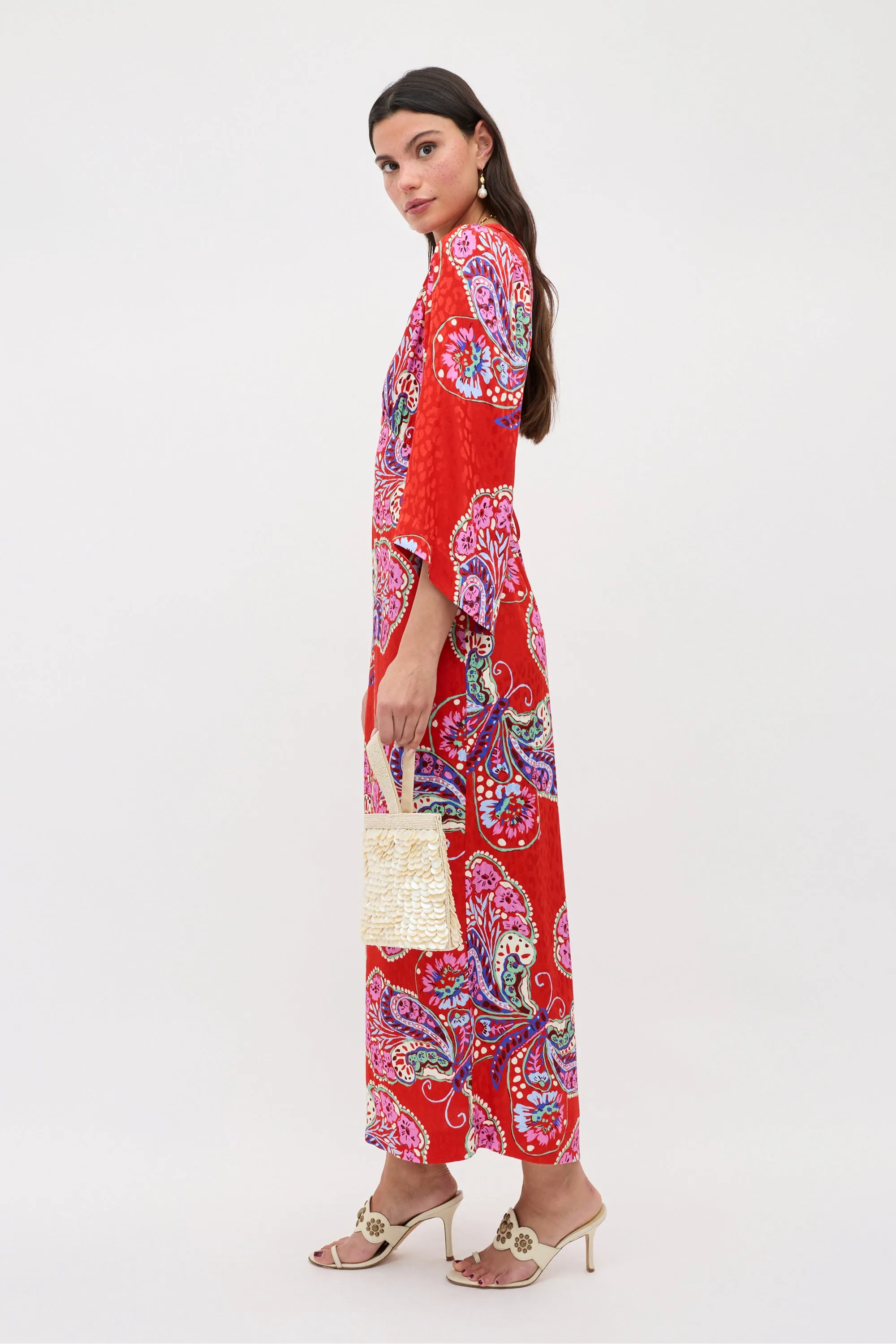 Dahlia - Butterfly Bloom Jacquard Red sold by RIXO product image thumbnail 3