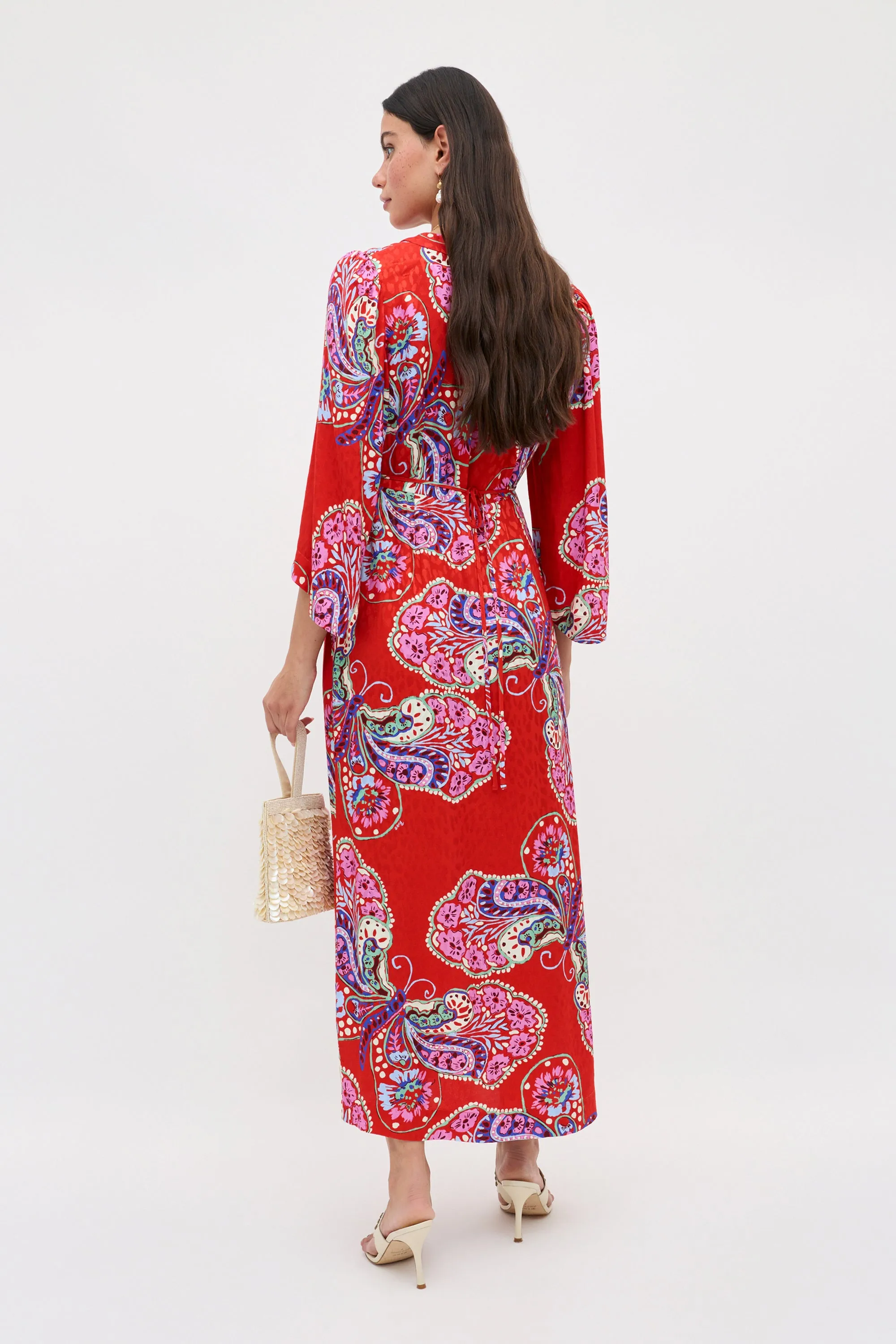 Dahlia - Butterfly Bloom Jacquard Red sold by RIXO product image thumbnail 5