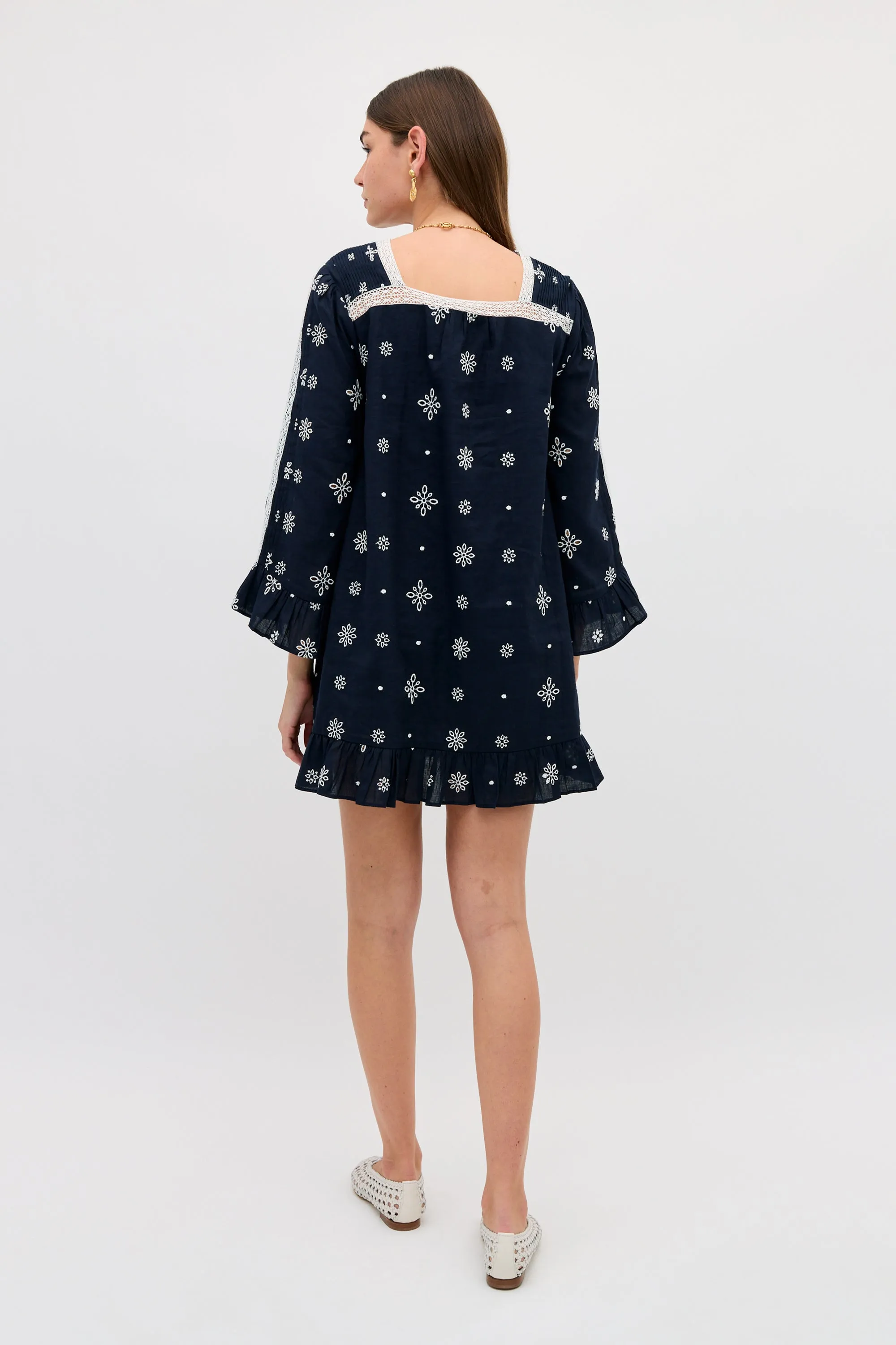 Susana - Blossom Cutwork Embroidery Navy sold by RIXO product image thumbnail 2