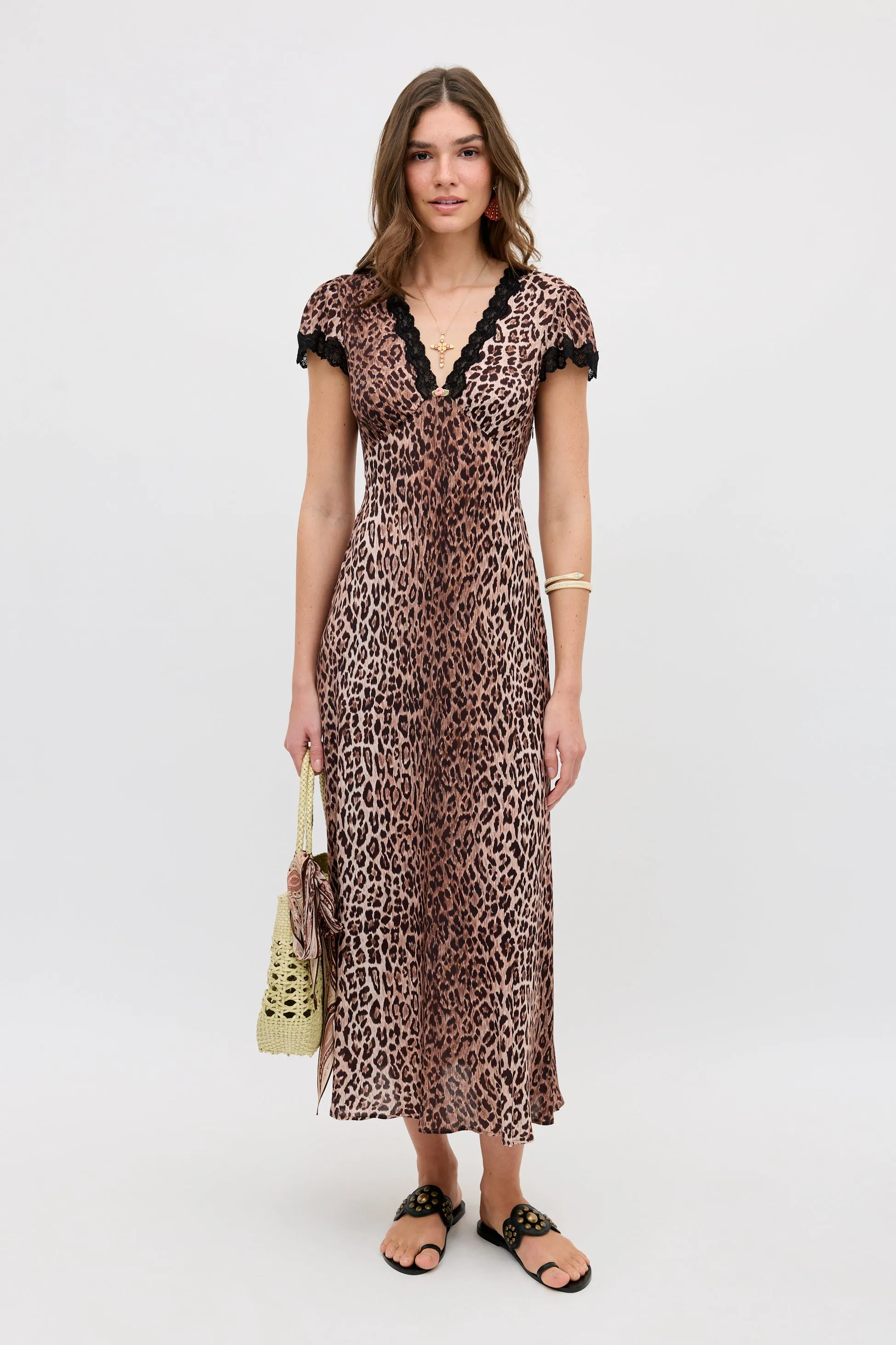 clarice dress leopard brown sold by RIXO
