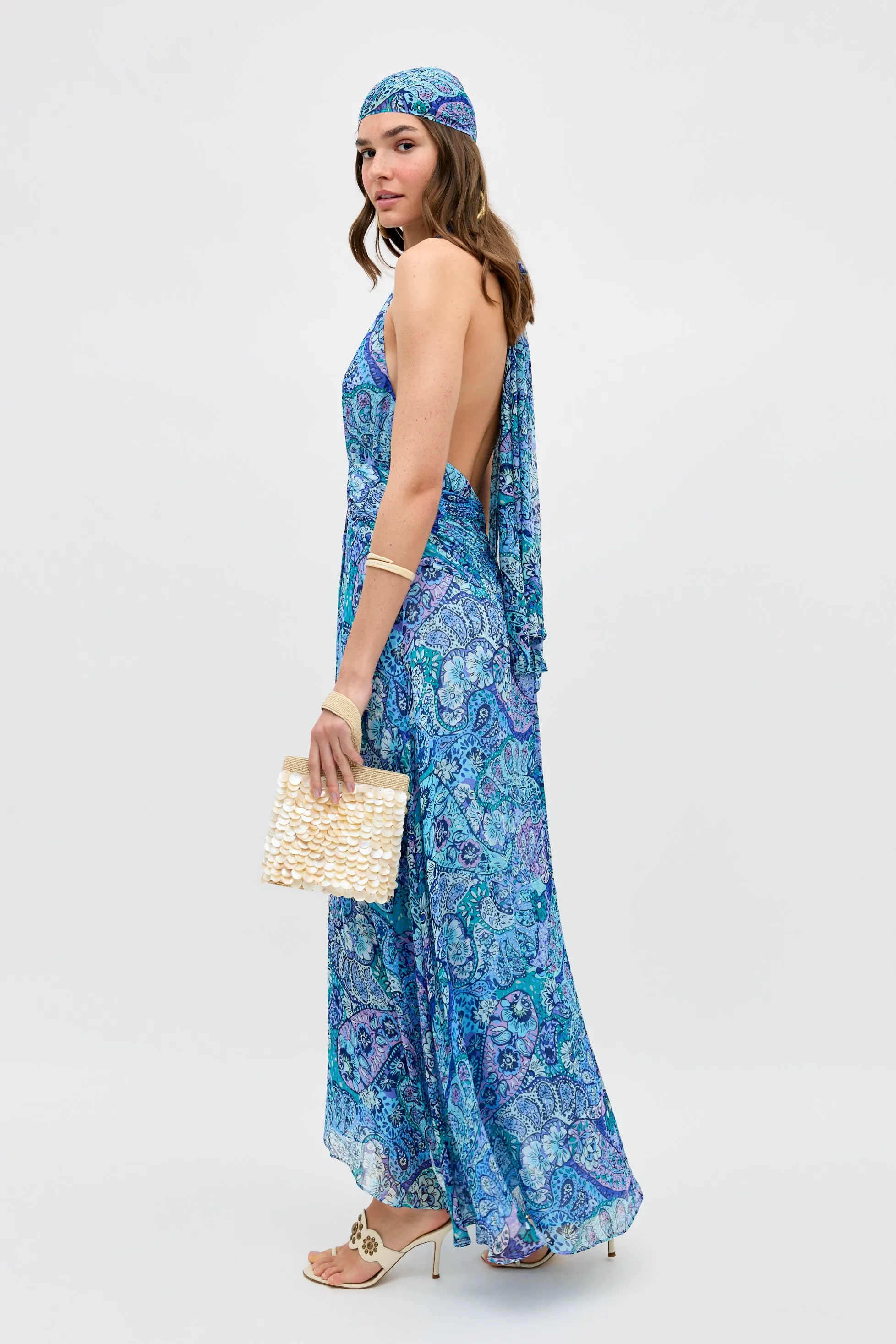 Alaina - Paisley Floral Blue sold by RIXO product image thumbnail 2
